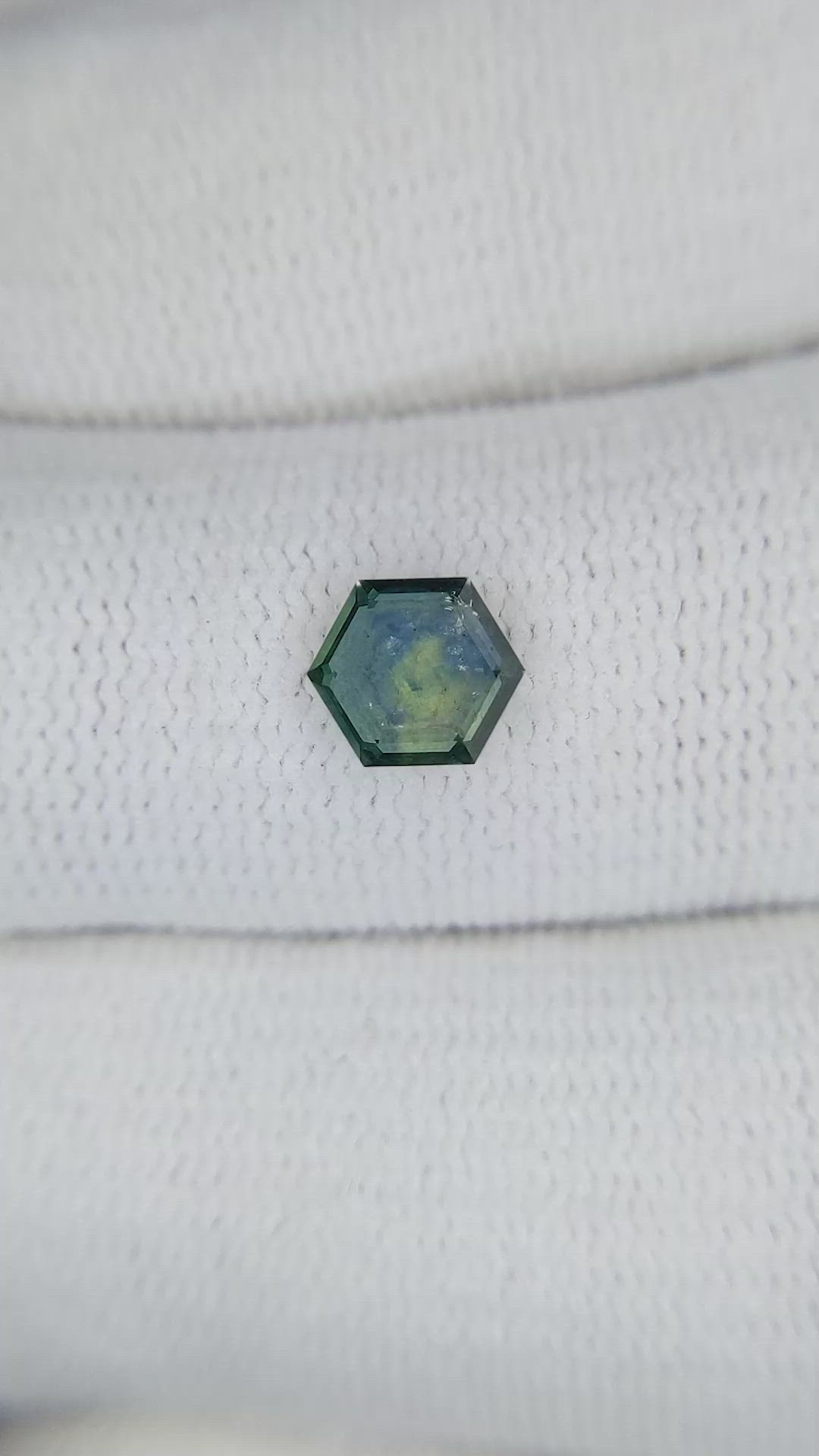 0.94 Ct. Bluish Green Sapphire from Montana Size Video
