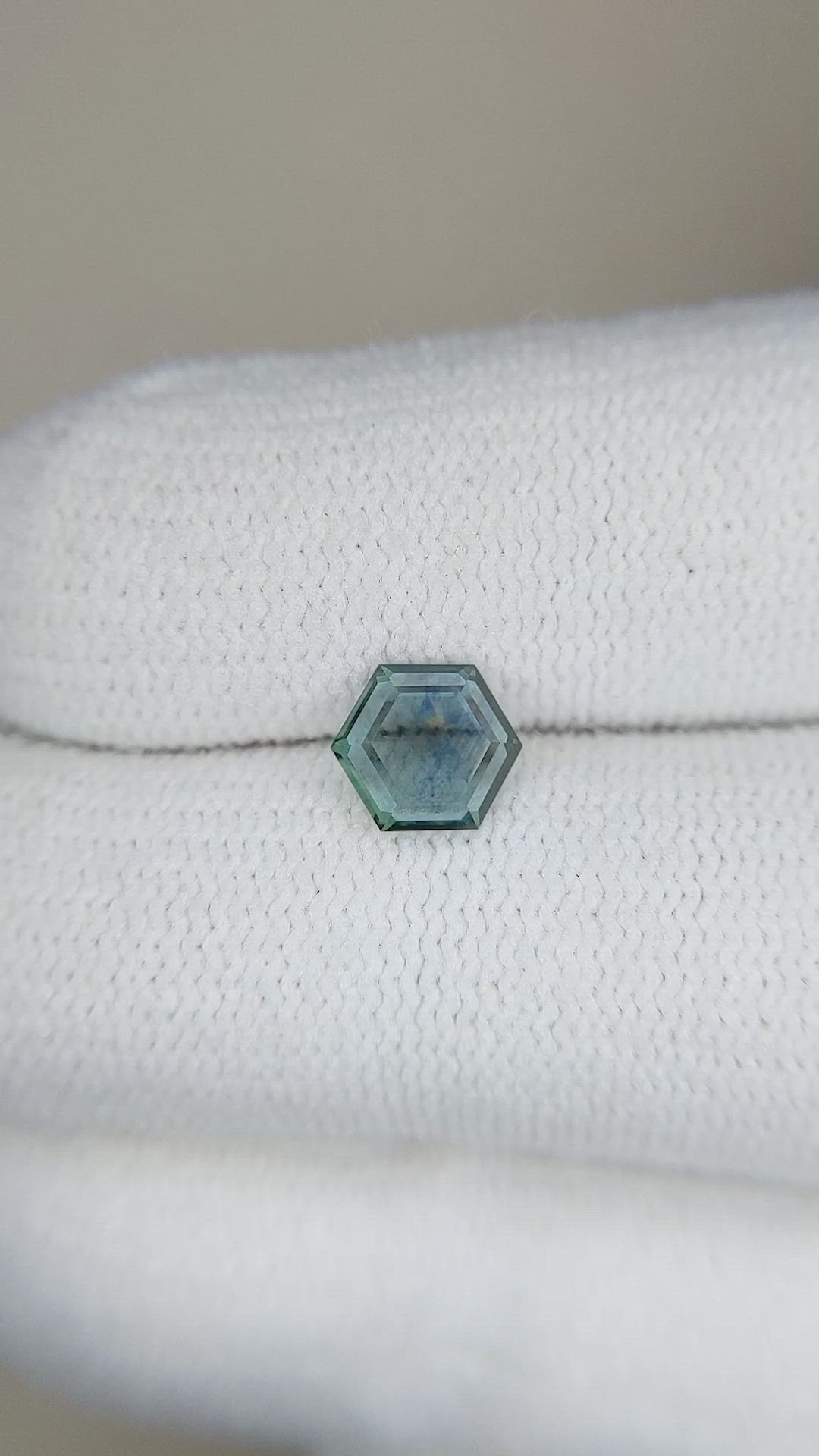 0.93 Ct. Bluish Green Sapphire from Montana Size Video