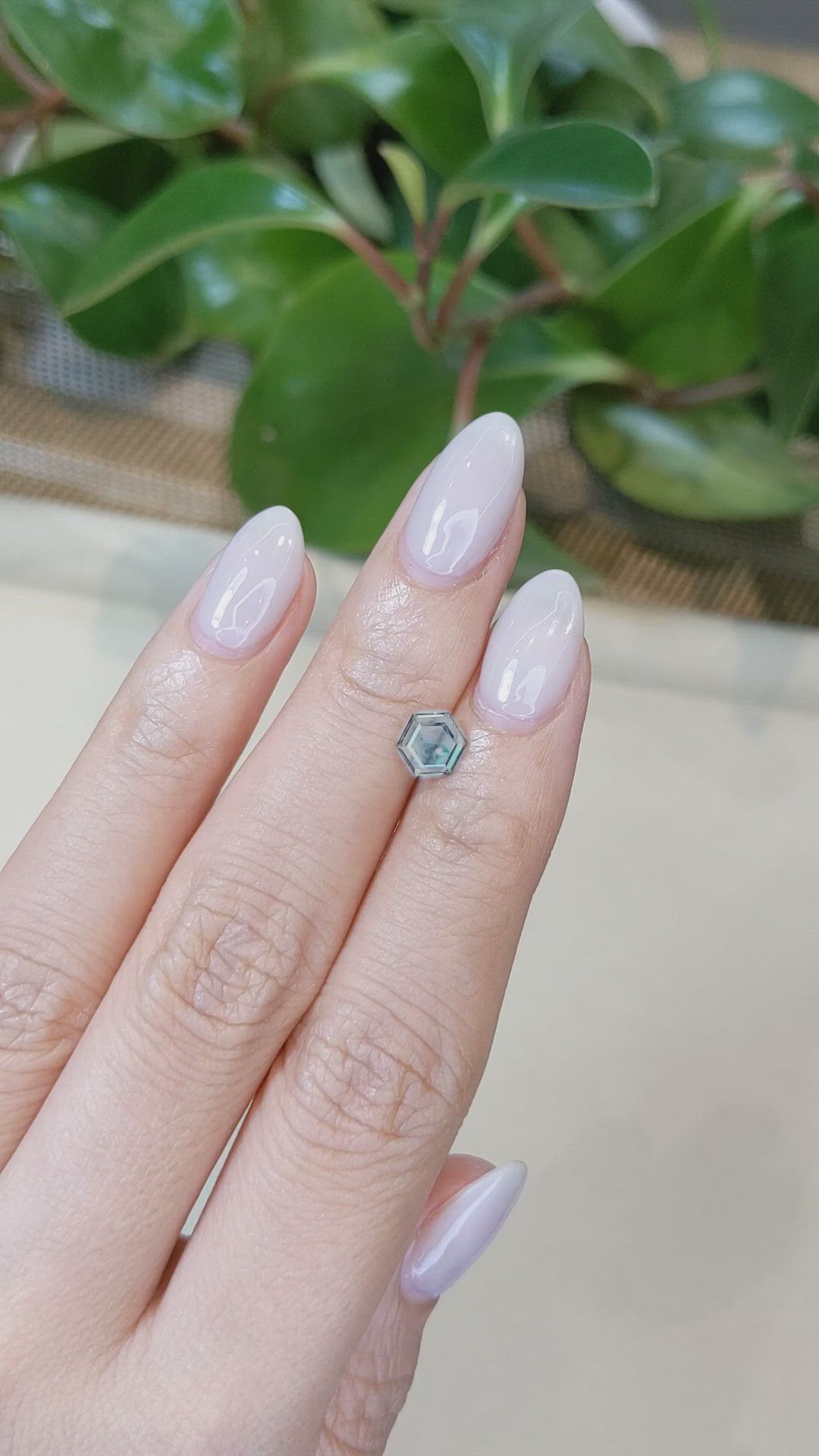 0.93 Ct. Bluish Green Sapphire from Montana Size Video