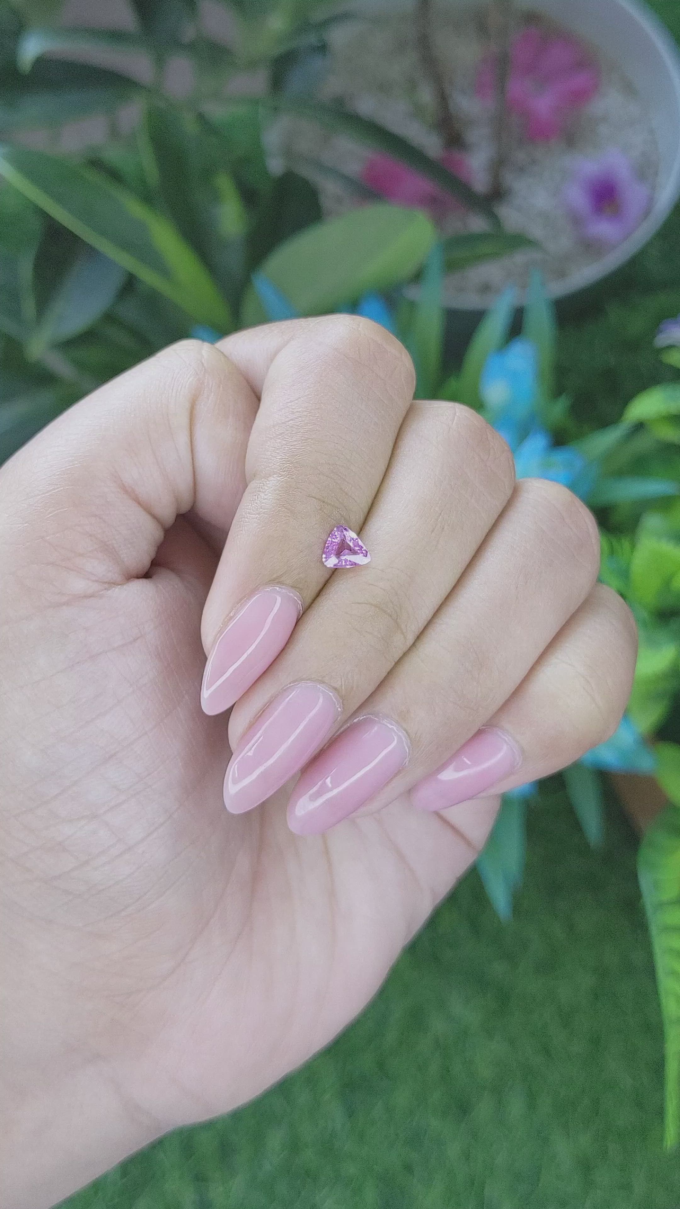 0.51 Ct. Purplish Pink Sapphire from Tanzania Size Video