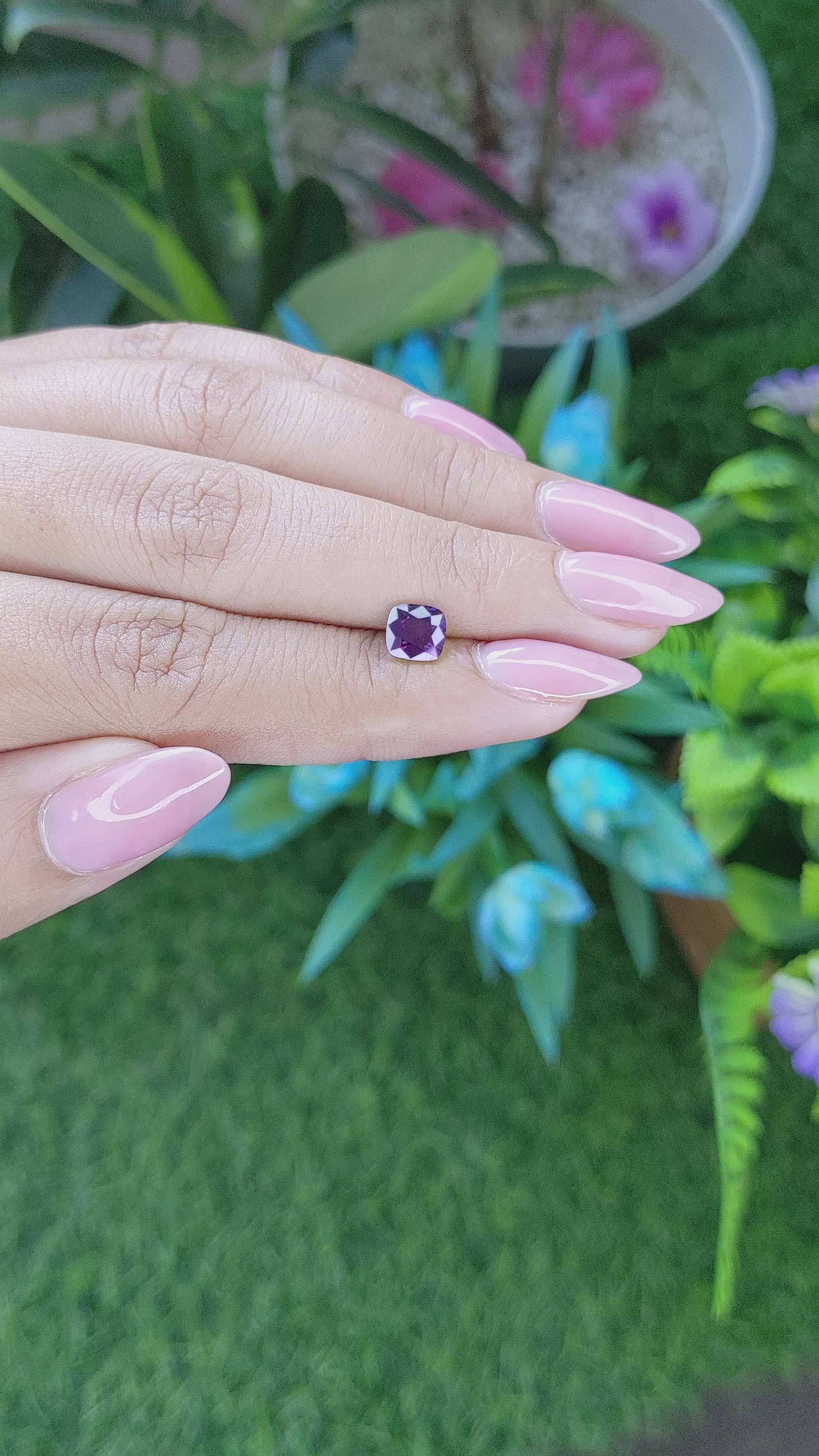 1.05 Ct. Purple Sapphire from Tanzania Size Video