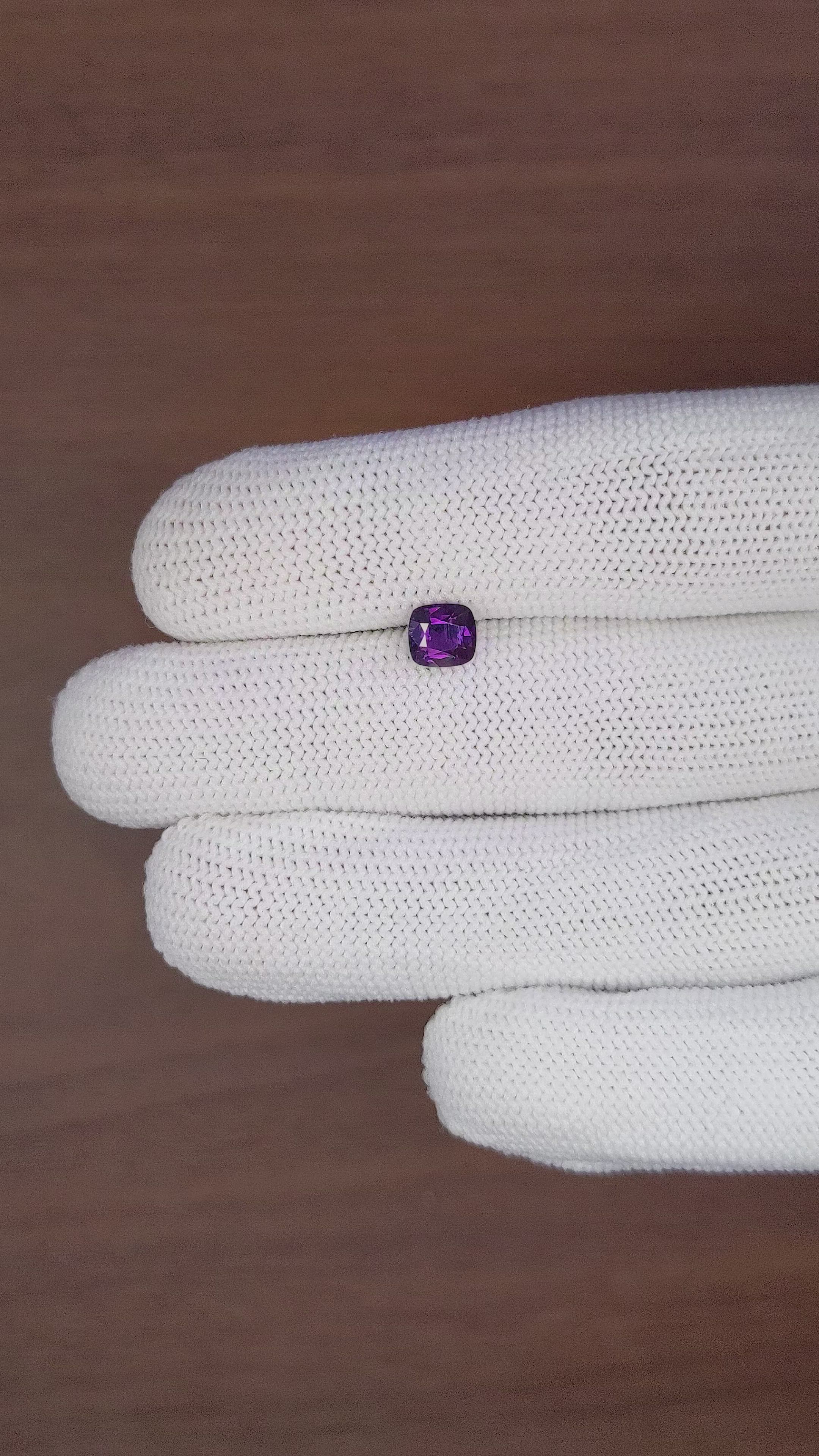 1.05 Ct. Purple Sapphire from Tanzania Size Video