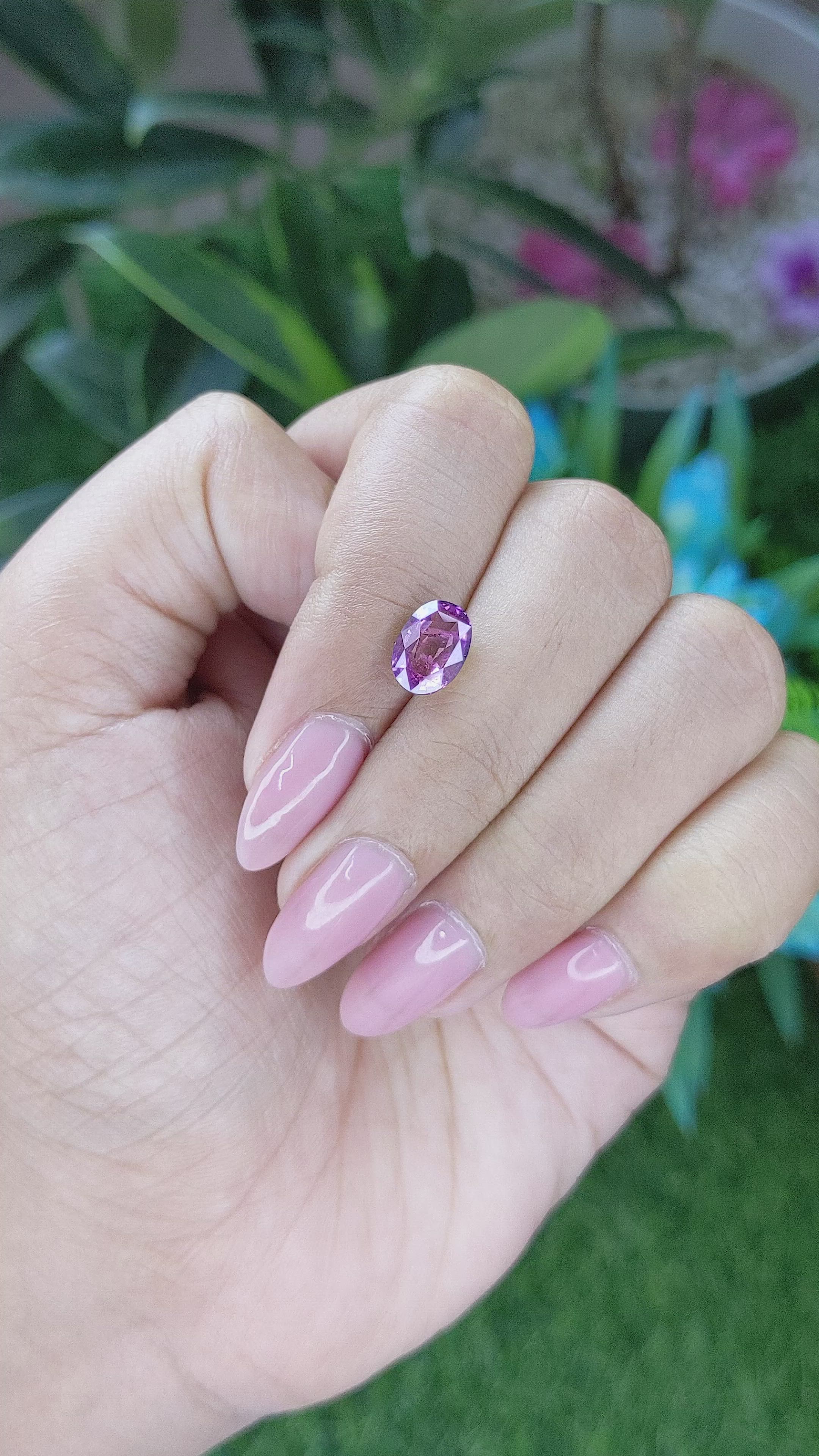 2.30 Ct. Pinkish Purple Sapphire from Tanzania Size Video