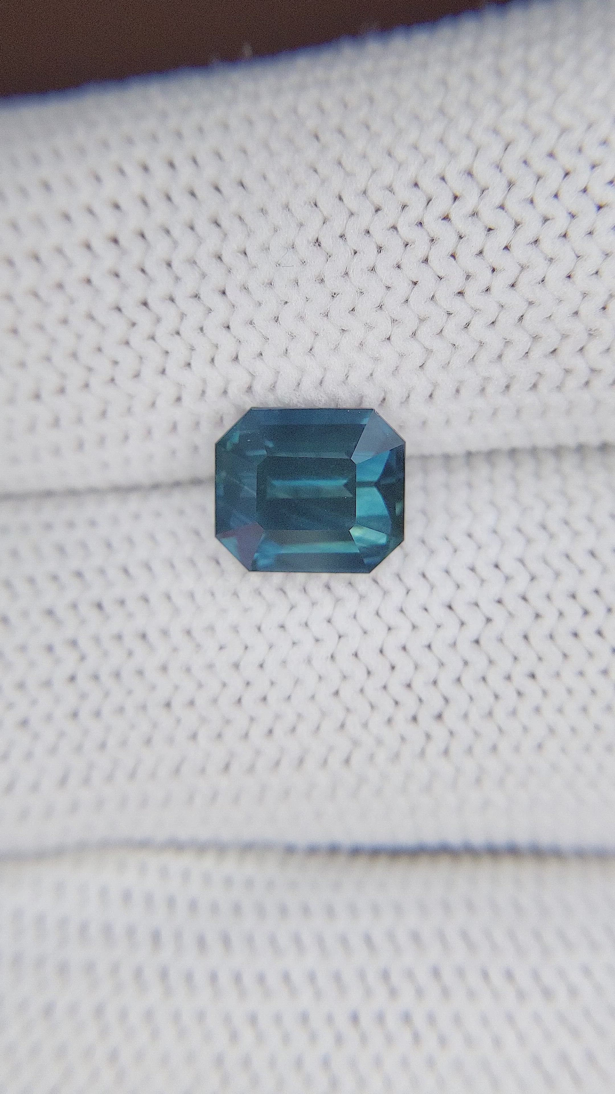 2.63 Ct. Greenish Blue Sapphire from Tanzania Size Video