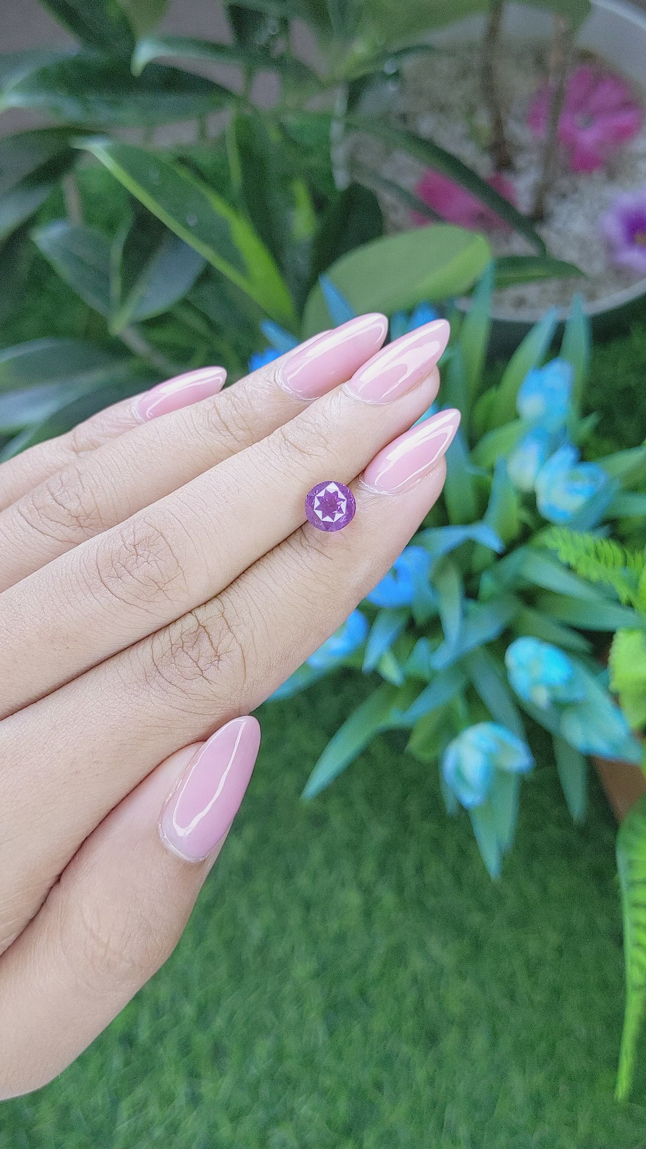 2.45 Ct. Purple Sapphire from Tanzania Size Video