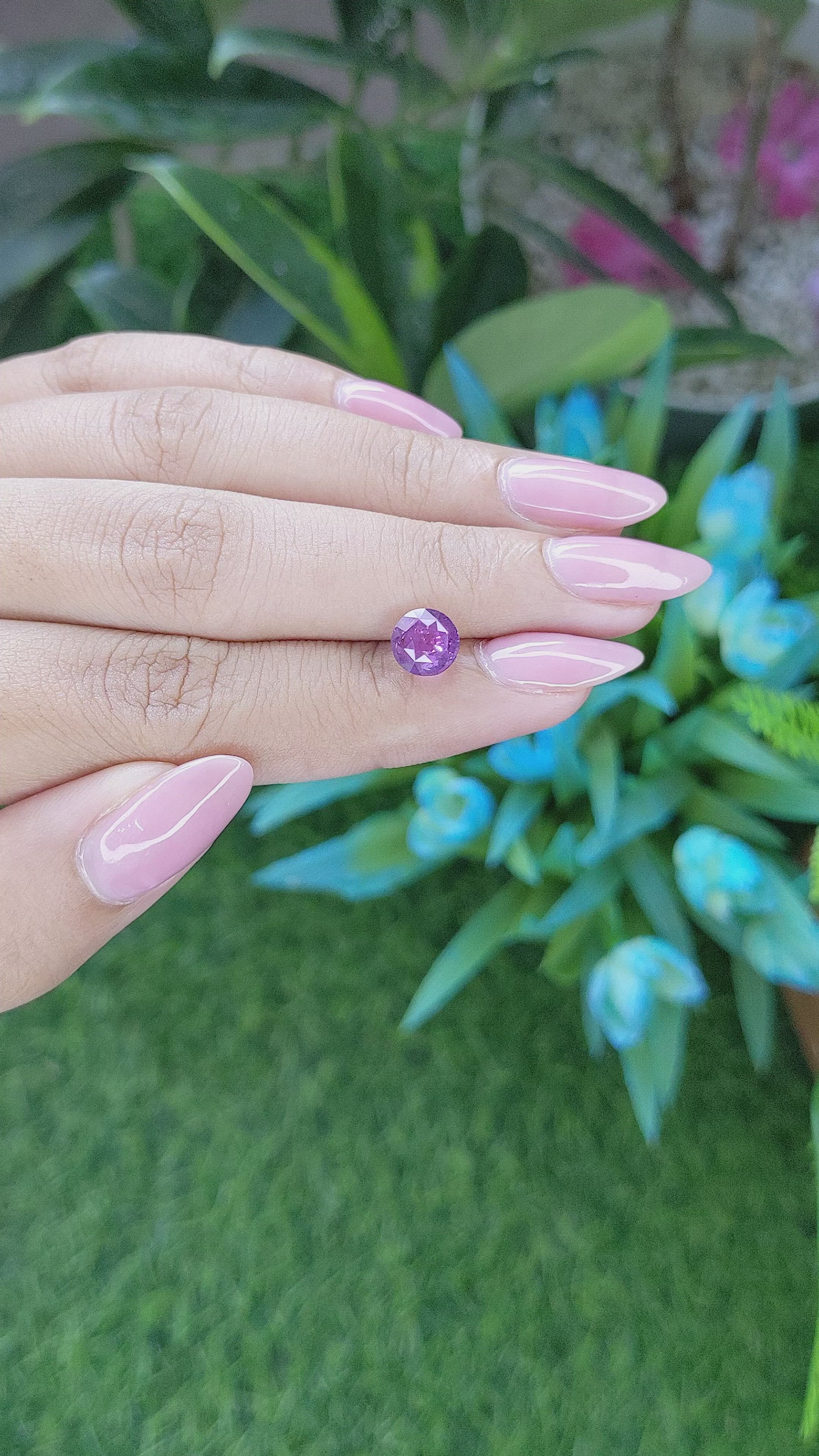 2.45 Ct. Purple Sapphire from Tanzania Size Video