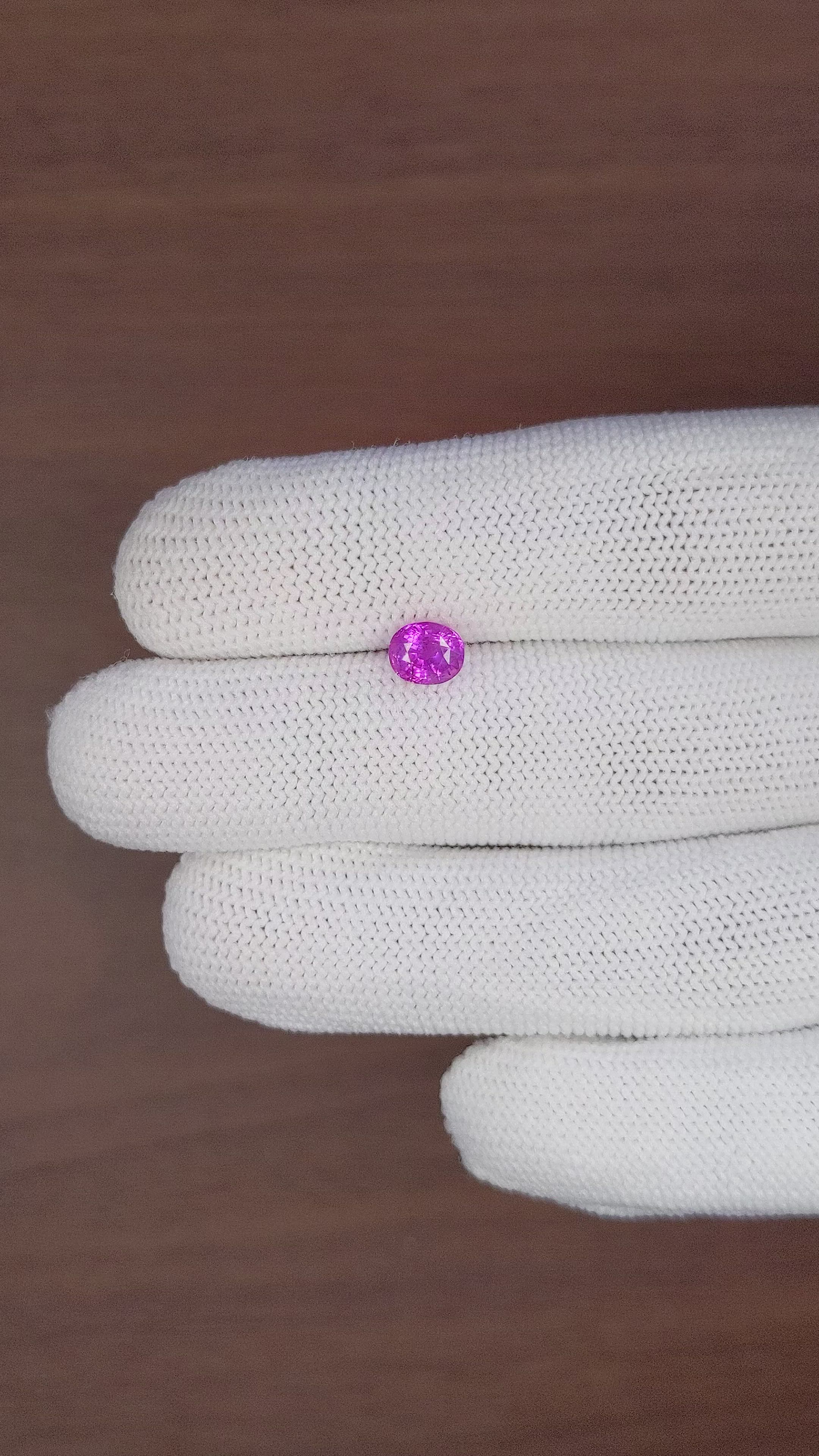 1.15 Ct. Purplish Pink Sapphire from Tanzania Size Video