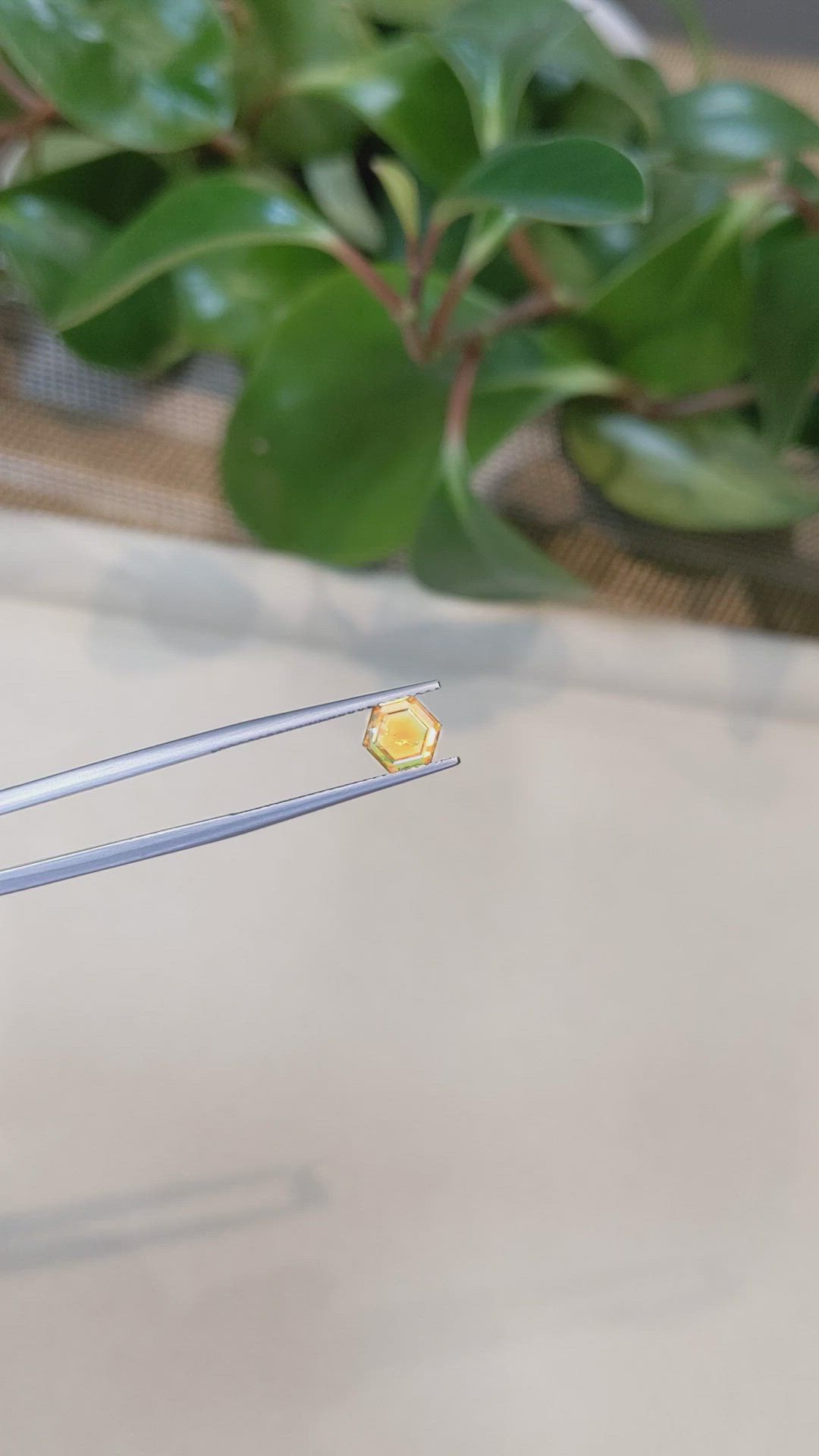 1.33 Ct. Yellowish Orange Sapphire from Montana Size Video