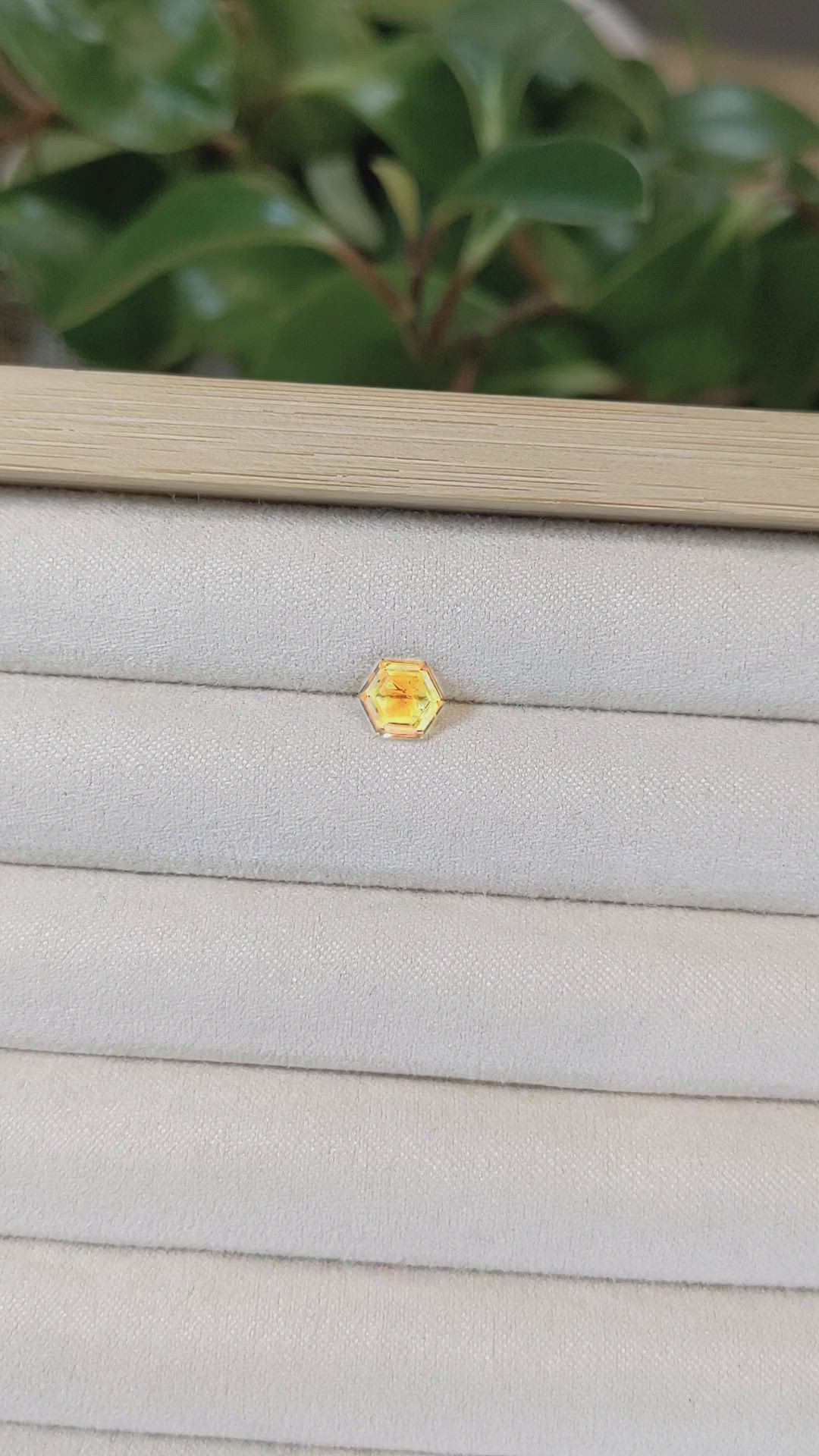 1.33 Ct. Yellowish Orange Sapphire from Montana Size Video