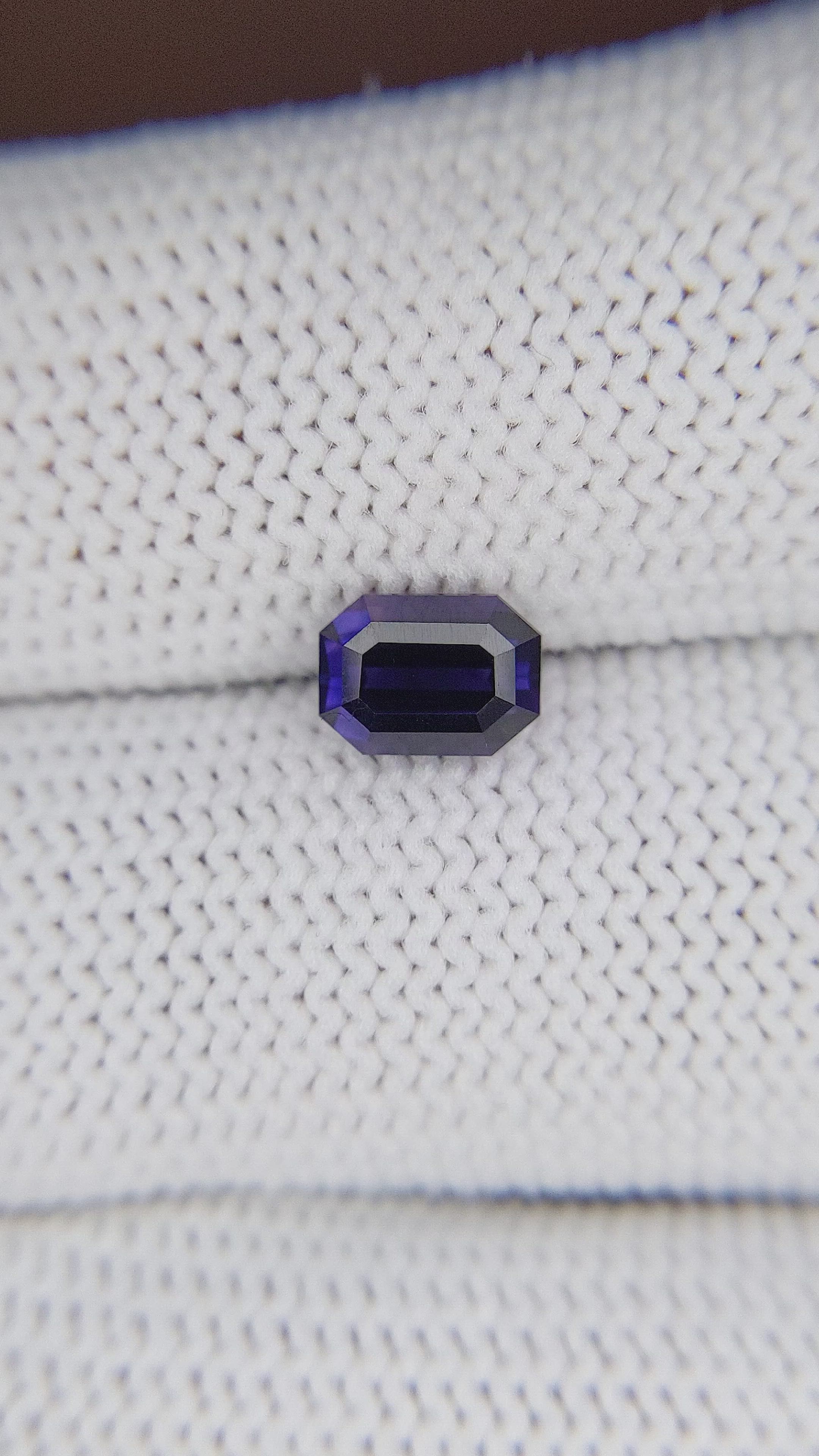 1.34 Ct. Purplish Blue Sapphire from Tanzania Size Video