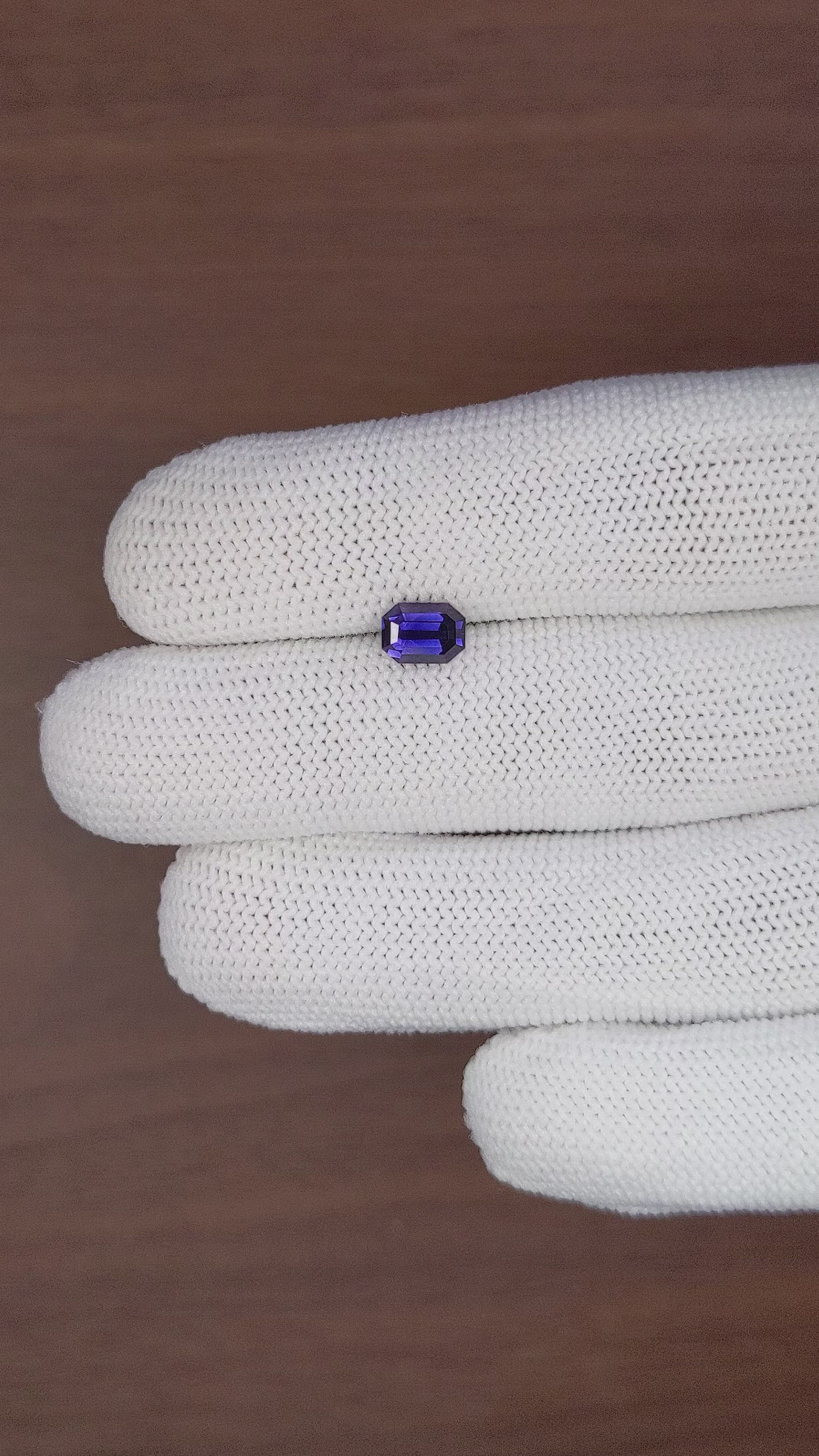 1.34 Ct. Purplish Blue Sapphire from Tanzania Size Video