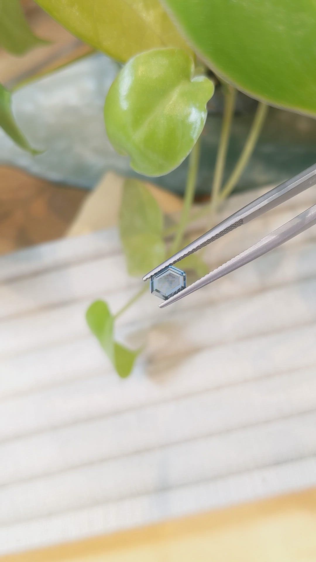 0.91 Ct. Bluish Green Sapphire from Montana Size Video