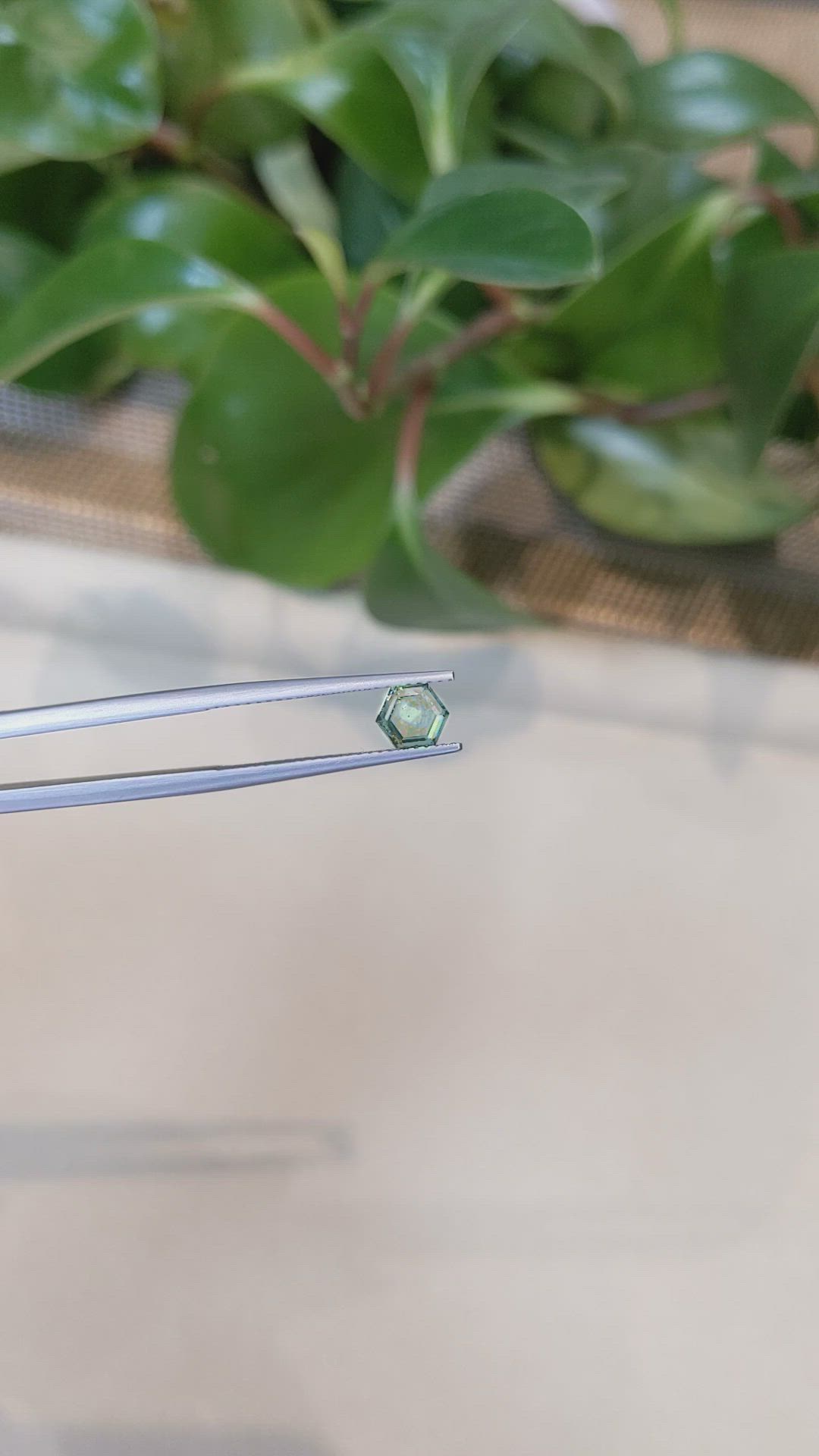 0.82 Ct. Bluish Green Sapphire from Montana Size Video