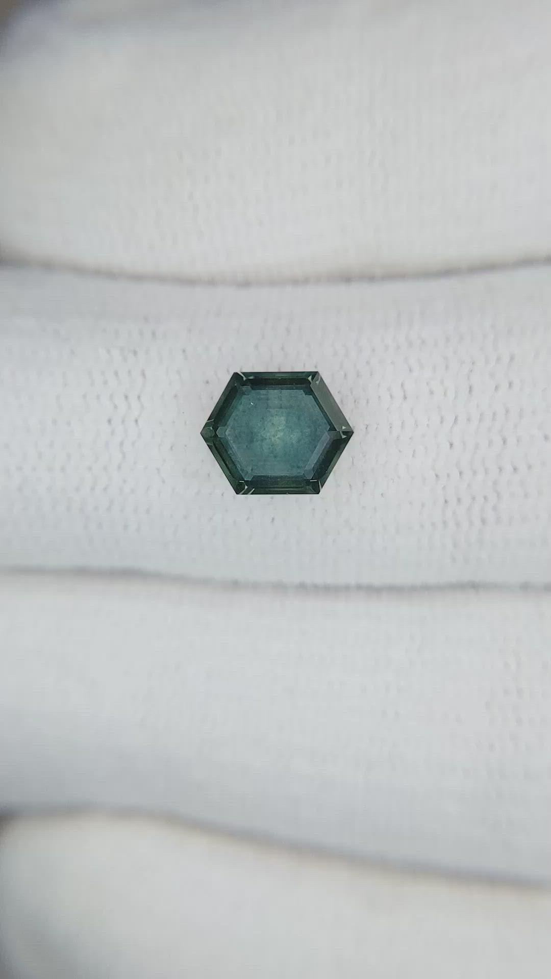 1.72 Ct. Bluish Green Sapphire from Montana Size Video