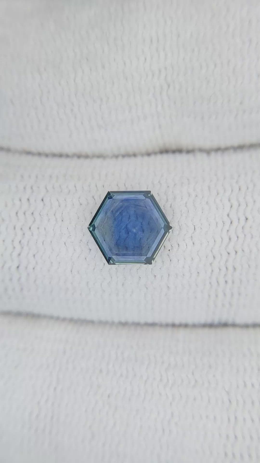 1.32 Ct. Greenish Blue Sapphire from Montana Size Video