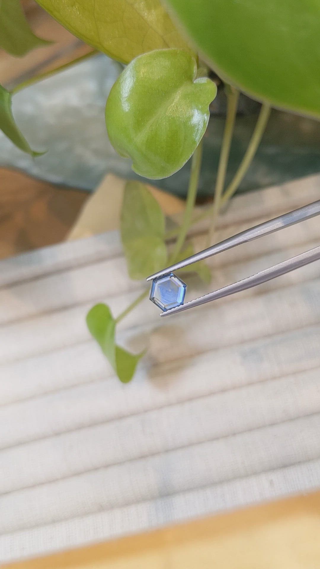 1.32 Ct. Greenish Blue Sapphire from Montana Size Video