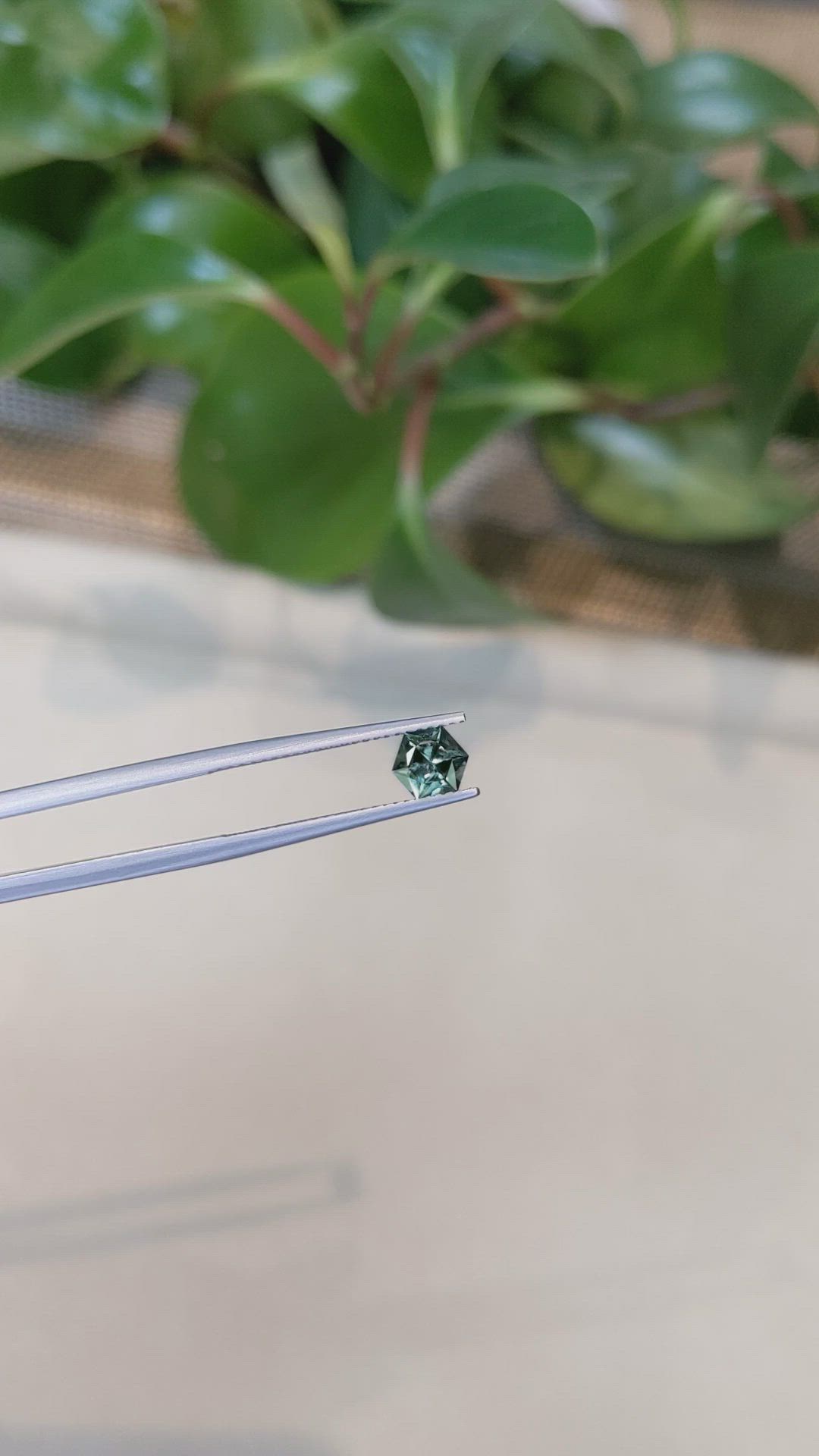 0.80 Ct. Bluish Green Sapphire from Montana Size Video