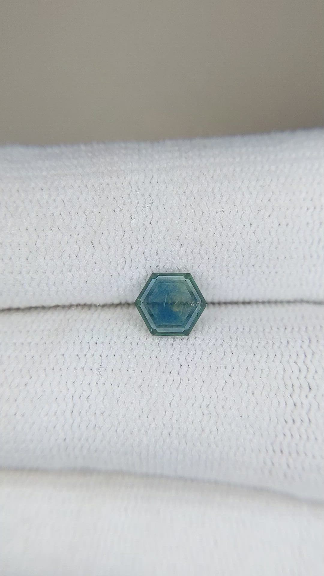 0.77 Ct. Bluish Green Sapphire from Montana Size Video