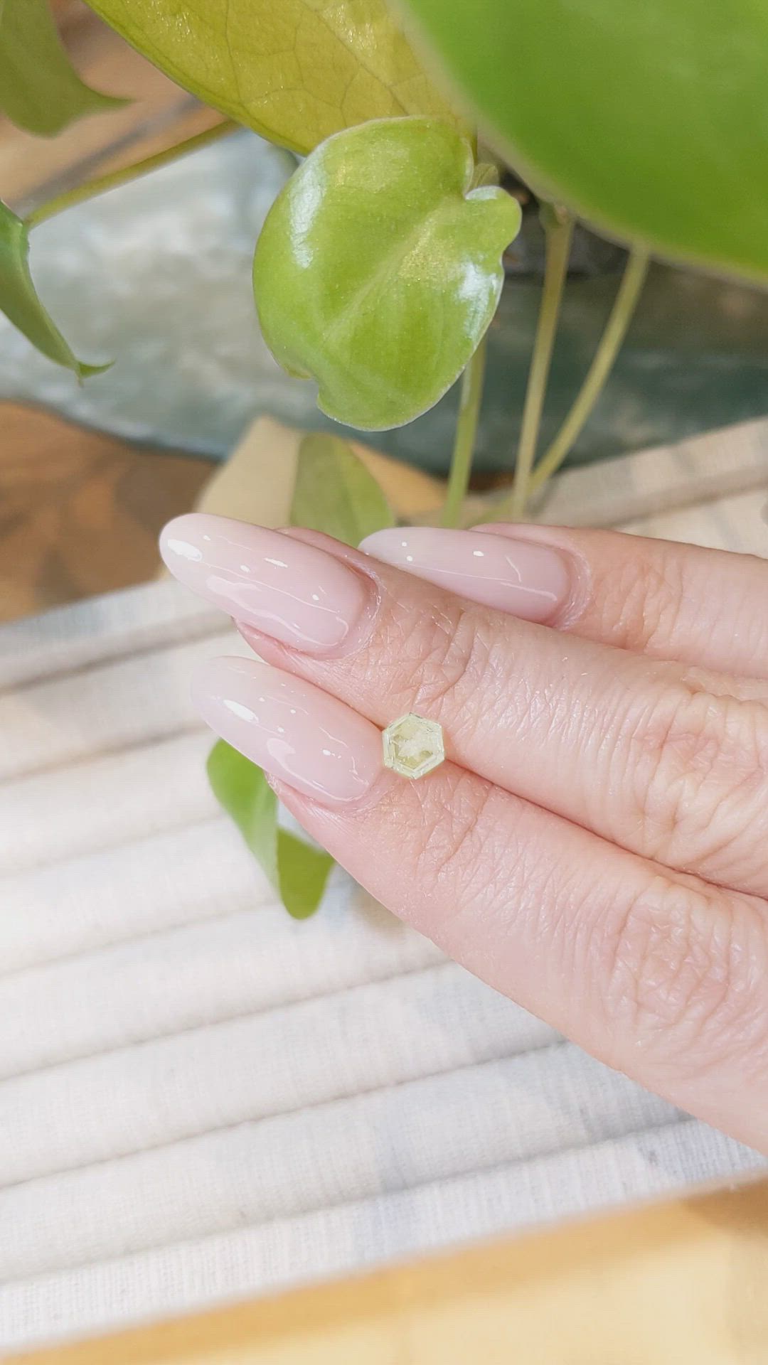 0.75 Ct. Yellow Sapphire from Montana Size Video