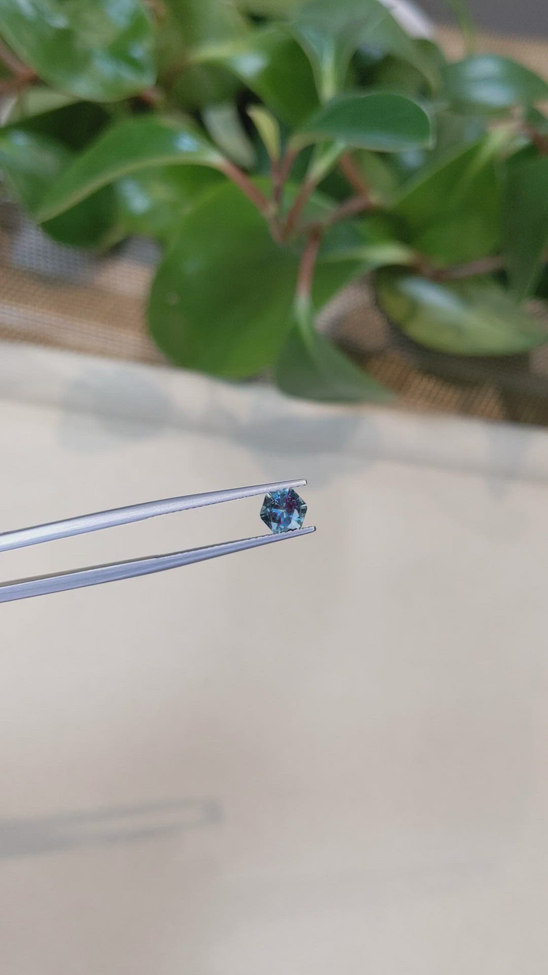 0.85 Ct. Greenish Blue Sapphire from Montana Size Video