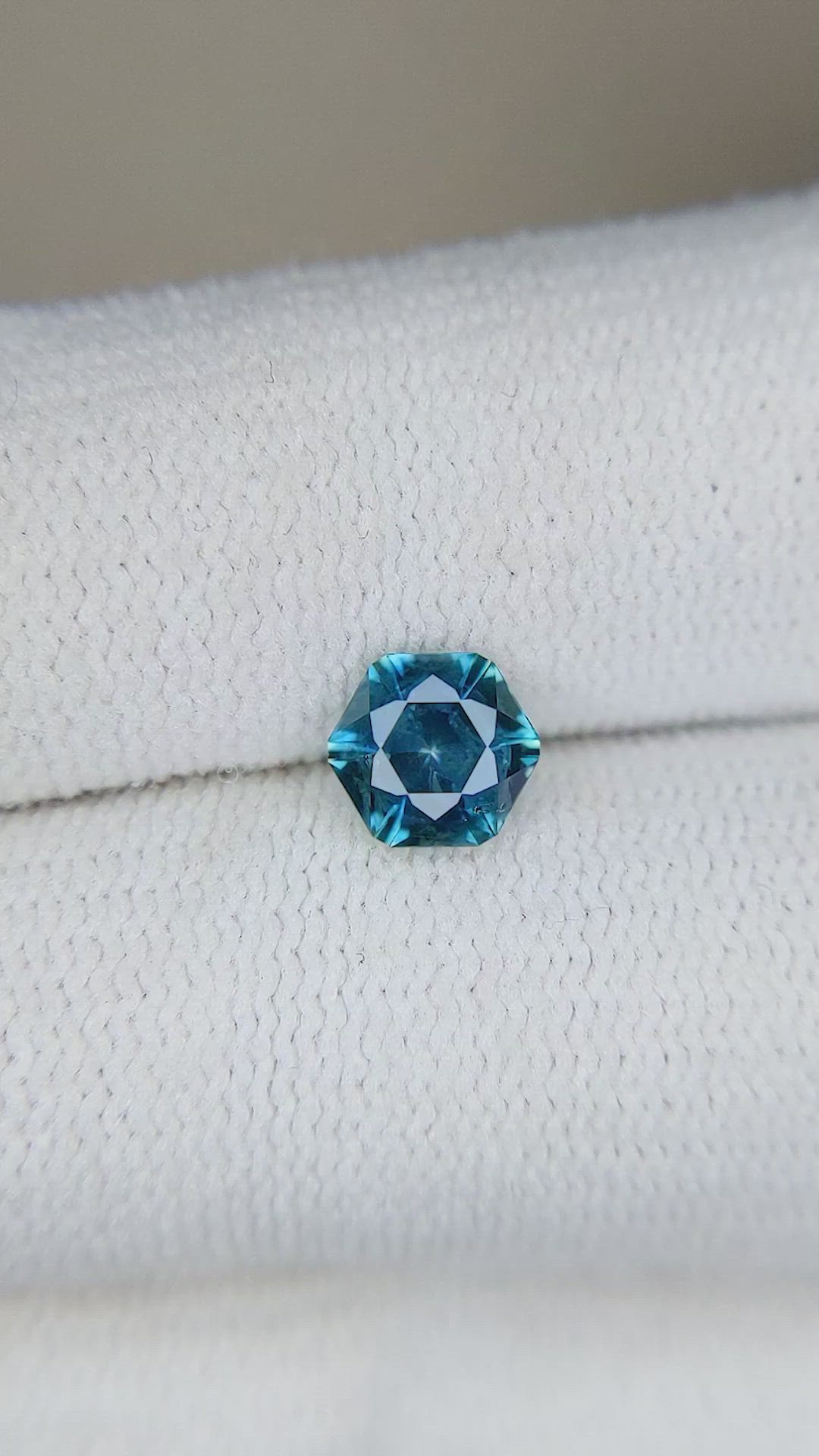 0.85 Ct. Greenish Blue Sapphire from Montana Size Video