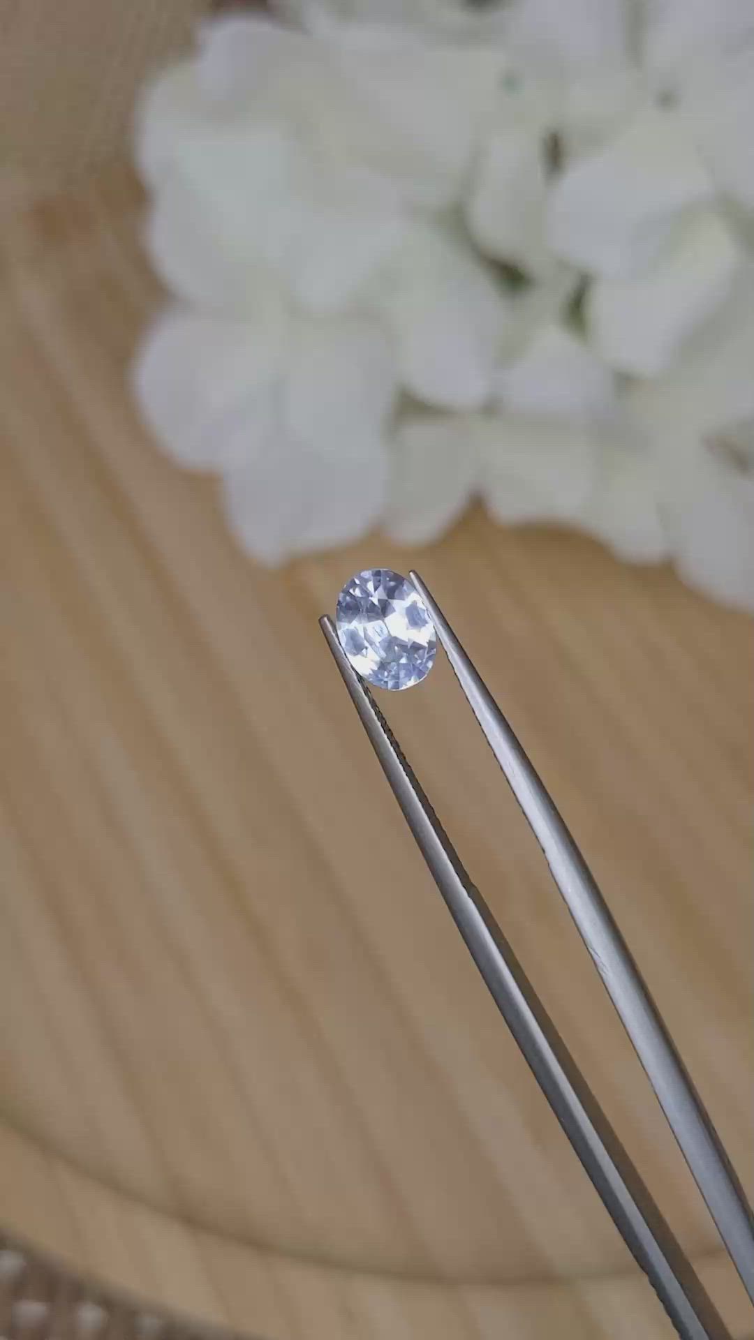 1.14 Ct. Blue Sapphire from Ceylon (Sri Lanka) Size Video