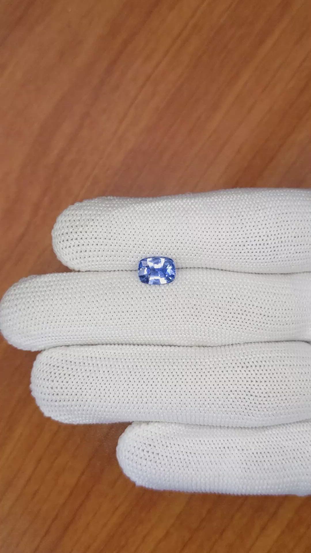 1.61 Ct. Blue Sapphire from Ceylon (Sri Lanka) Size Video