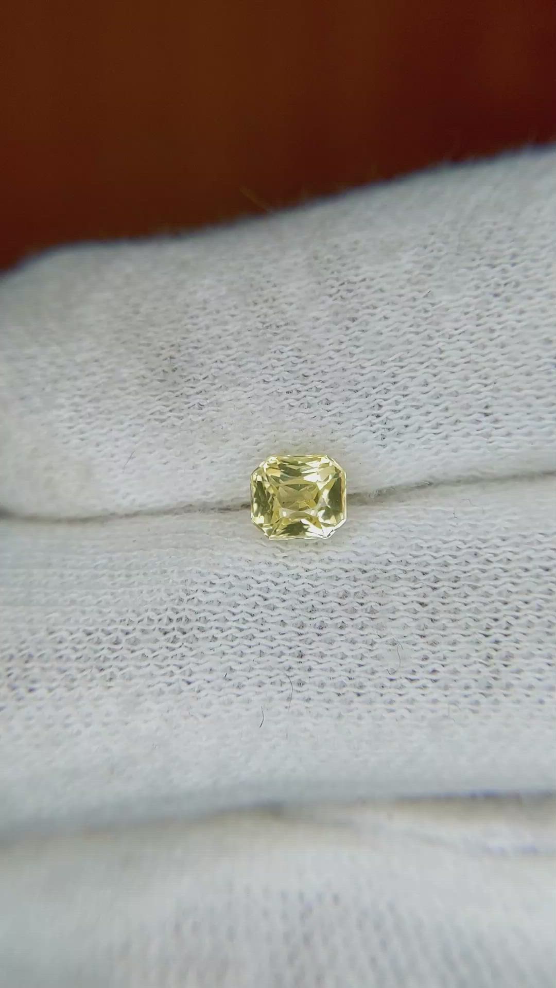 0.70 Ct. Yellow Sapphire from Ceylon (Sri Lanka) Size Video