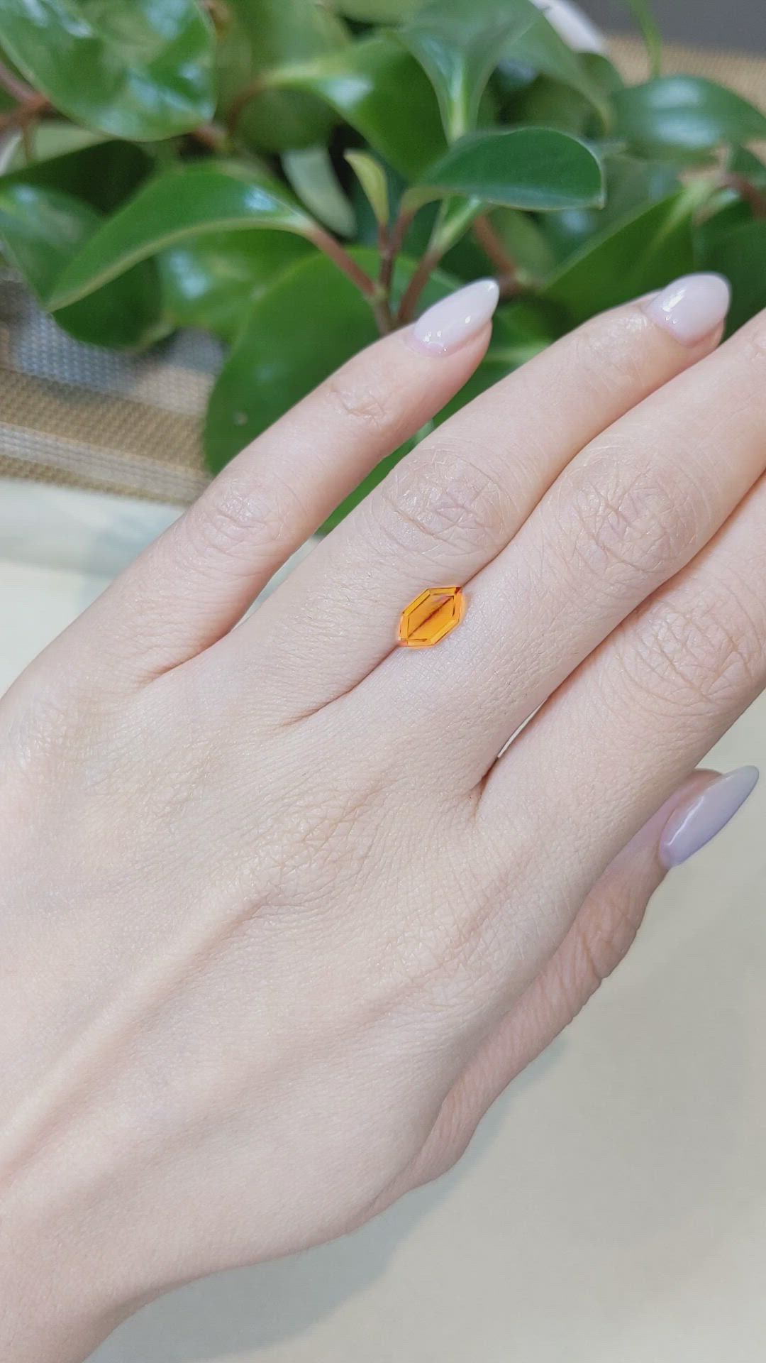 1.28 Ct. Orange Sapphire from Montana Size Video