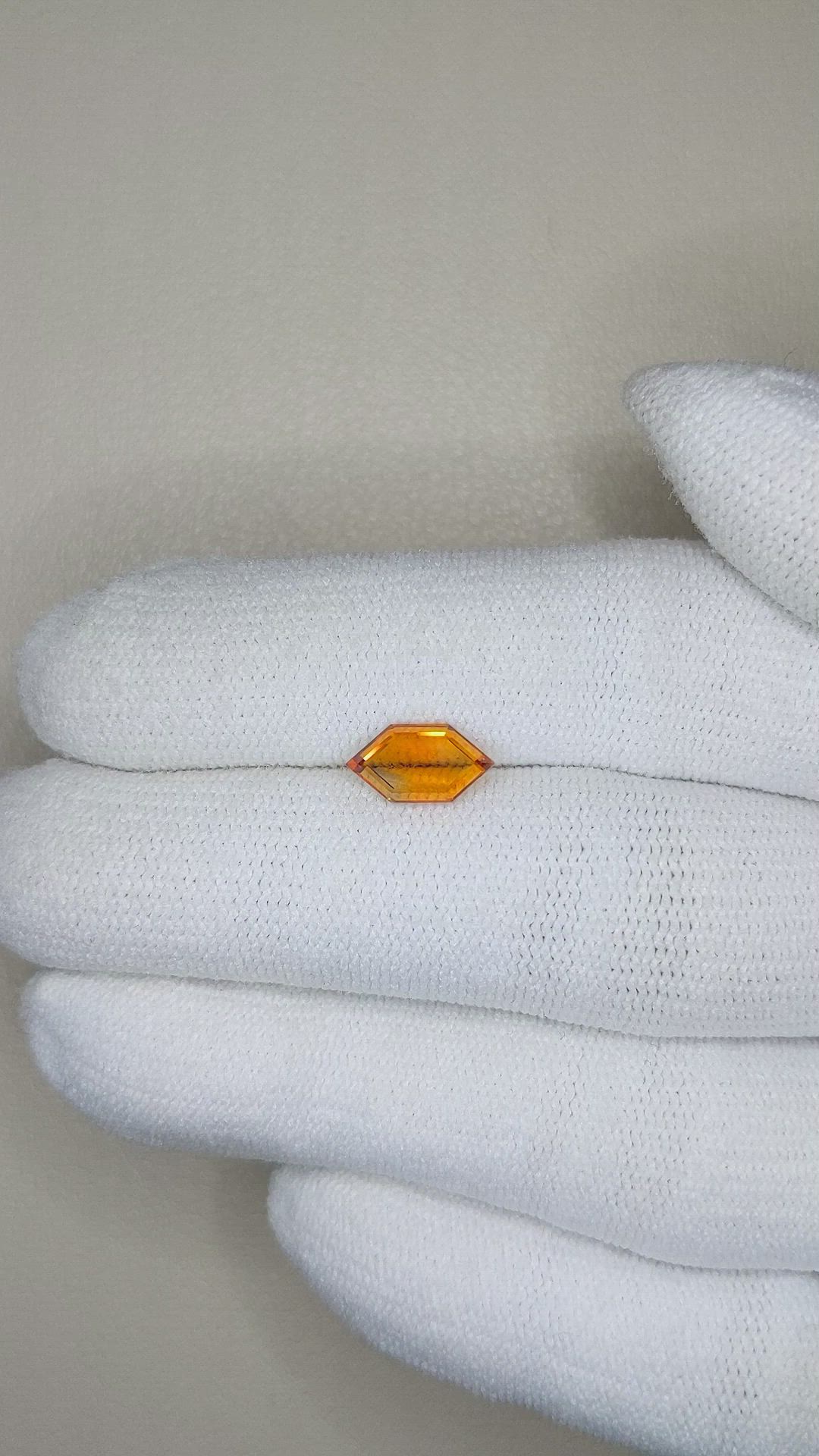 1.28 Ct. Orange Sapphire from Montana Size Video