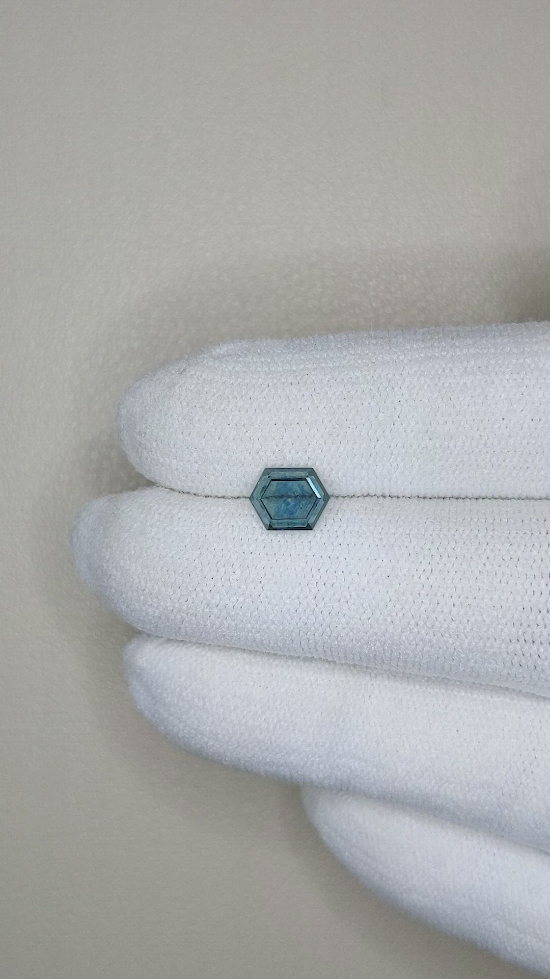1.05 Ct. Greenish Blue Sapphire from Montana Size Video