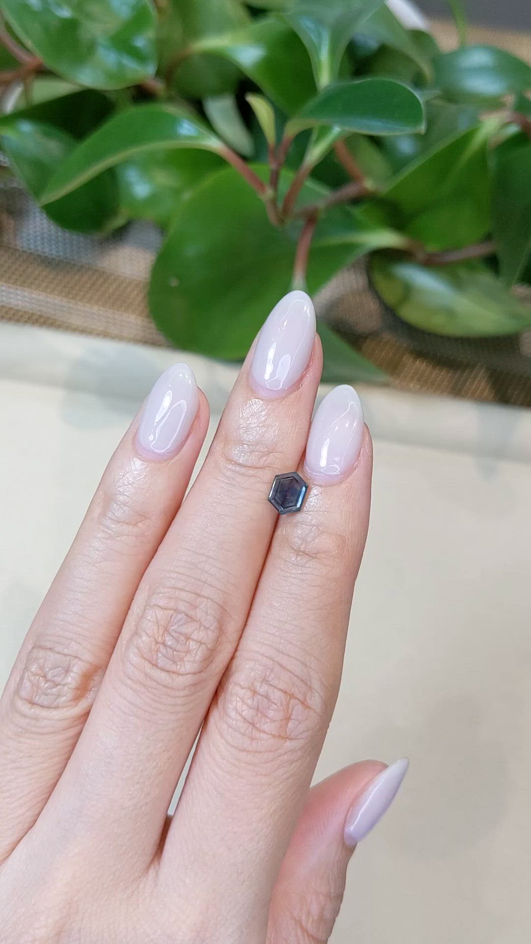 1.05 Ct. Greenish Blue Sapphire from Montana Size Video