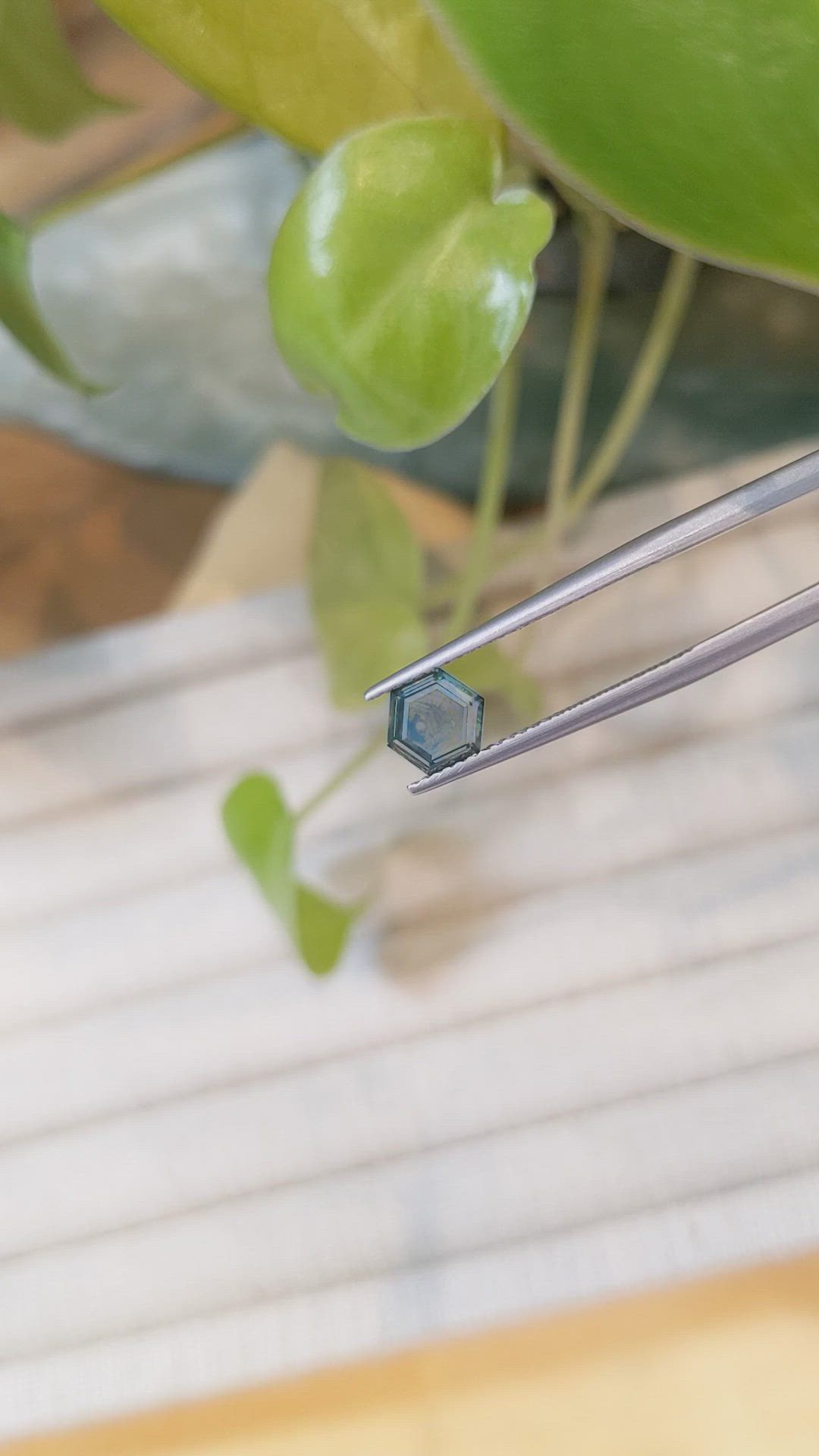 1.05 Ct. Bluish Green Sapphire from Montana Size Video
