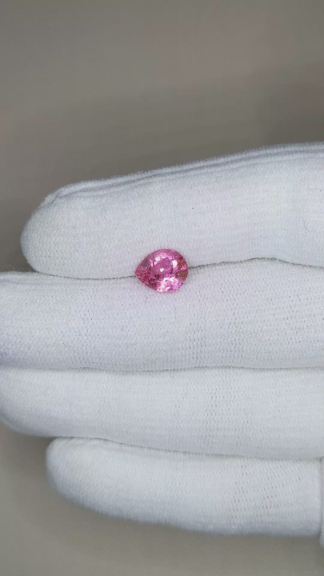 2.69 Ct. Pink Sapphire from Ceylon (Sri Lanka) Size Video