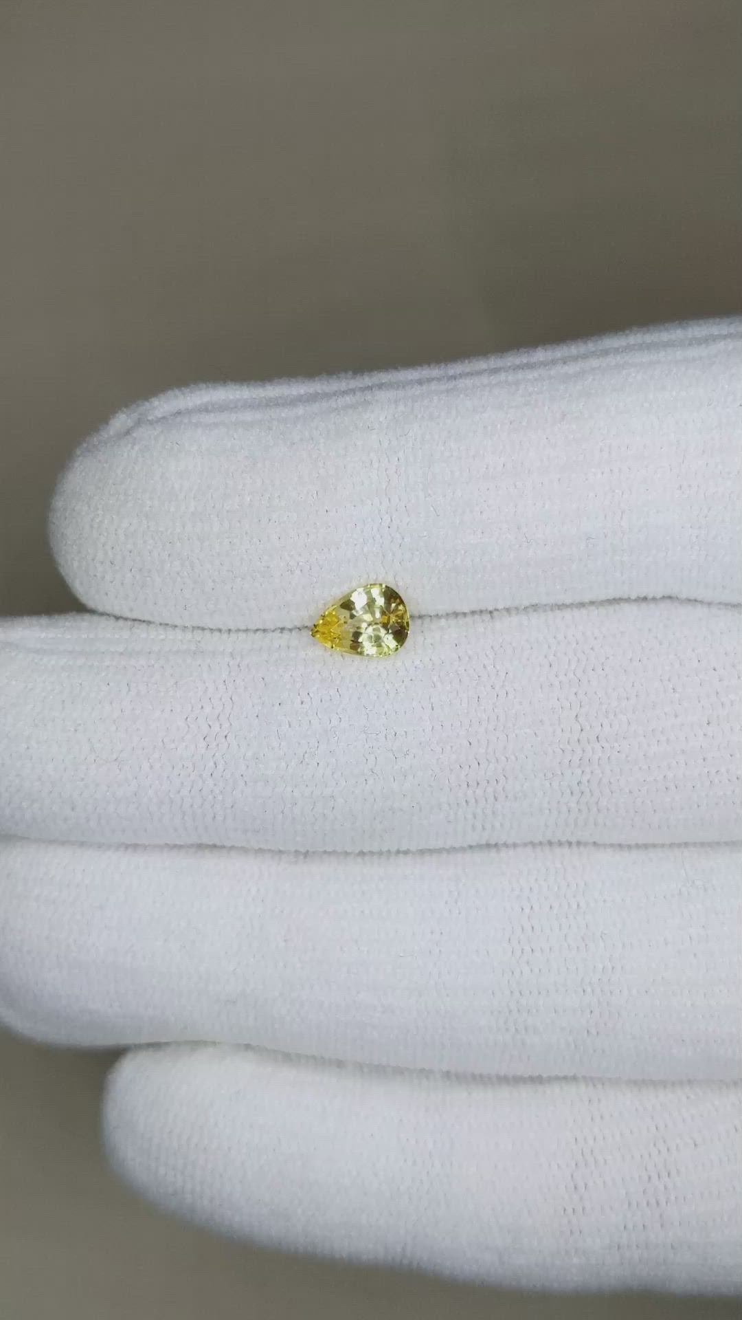 0.98 Ct. Yellow Sapphire from Ceylon (Sri Lanka) Size Video