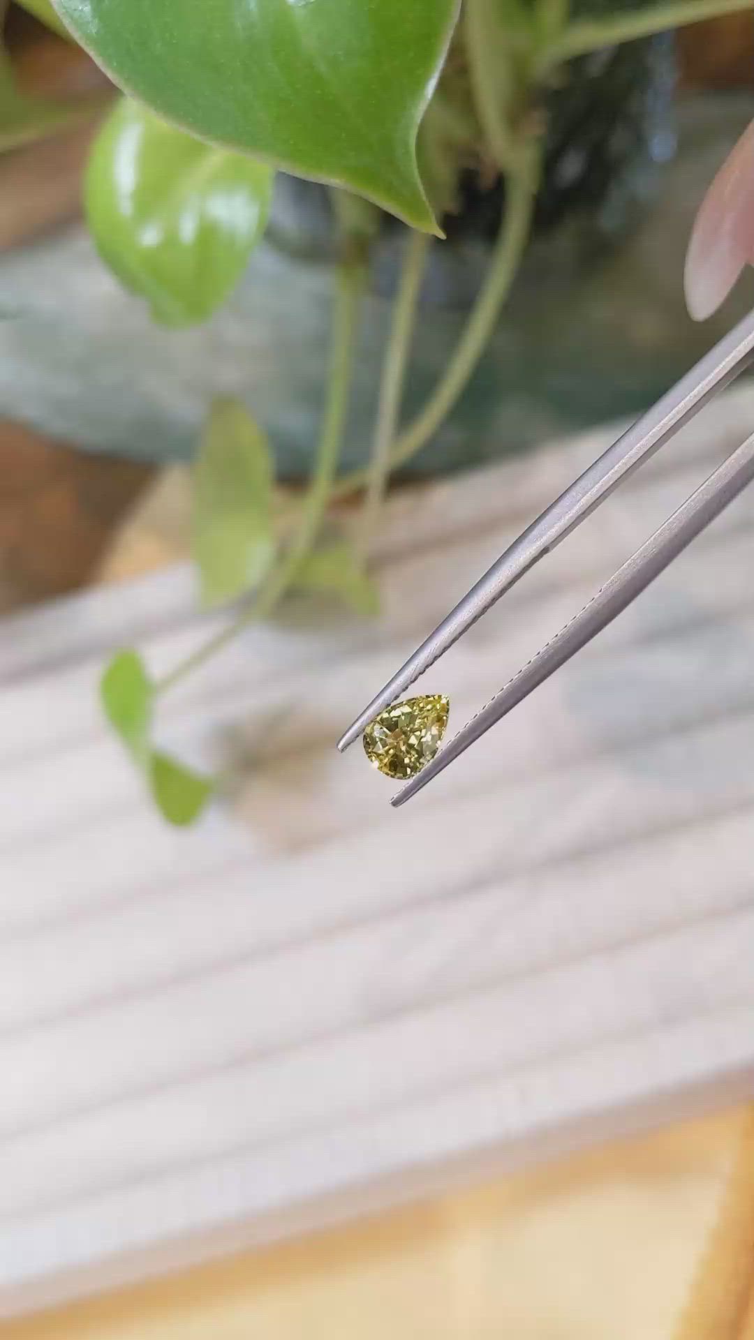 0.98 Ct. Yellow Sapphire from Ceylon (Sri Lanka) Size Video