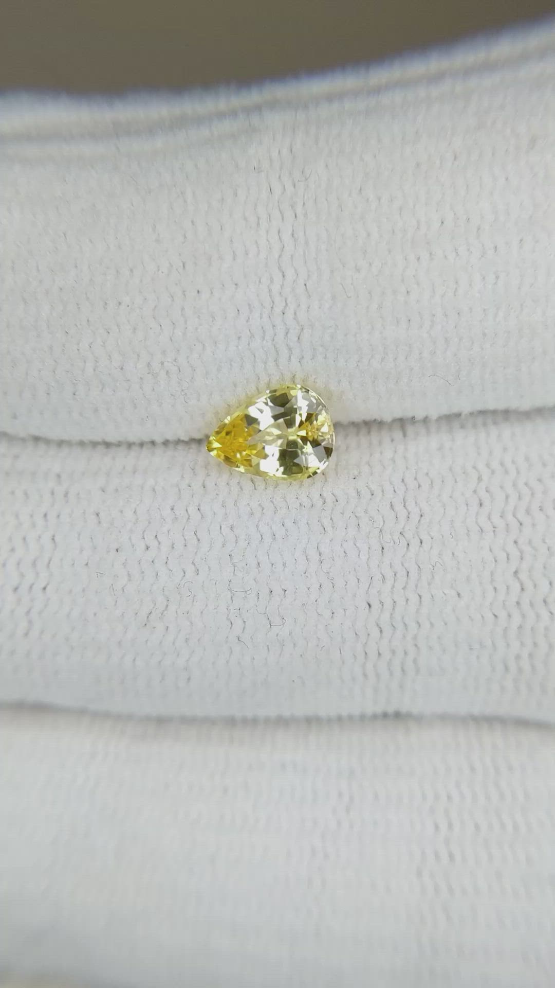 0.98 Ct. Yellow Sapphire from Ceylon (Sri Lanka) Size Video