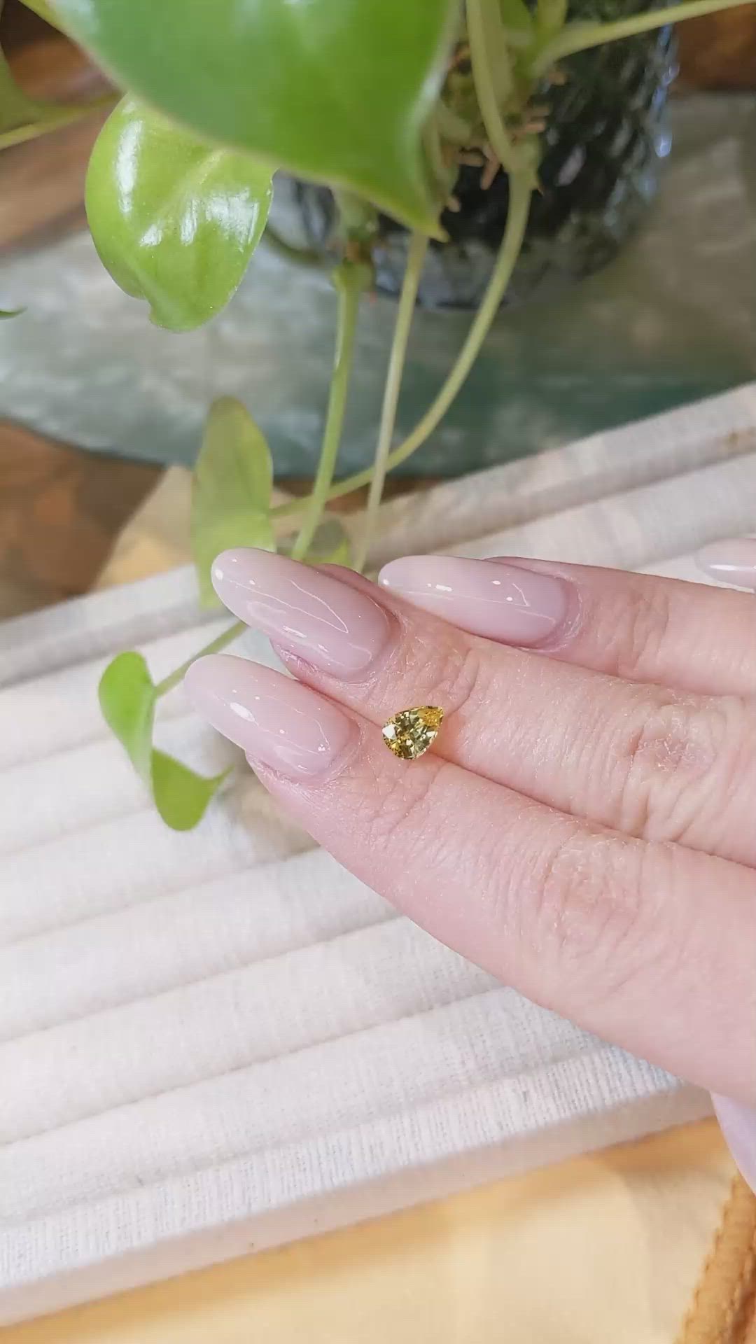 0.98 Ct. Yellow Sapphire from Ceylon (Sri Lanka) Size Video