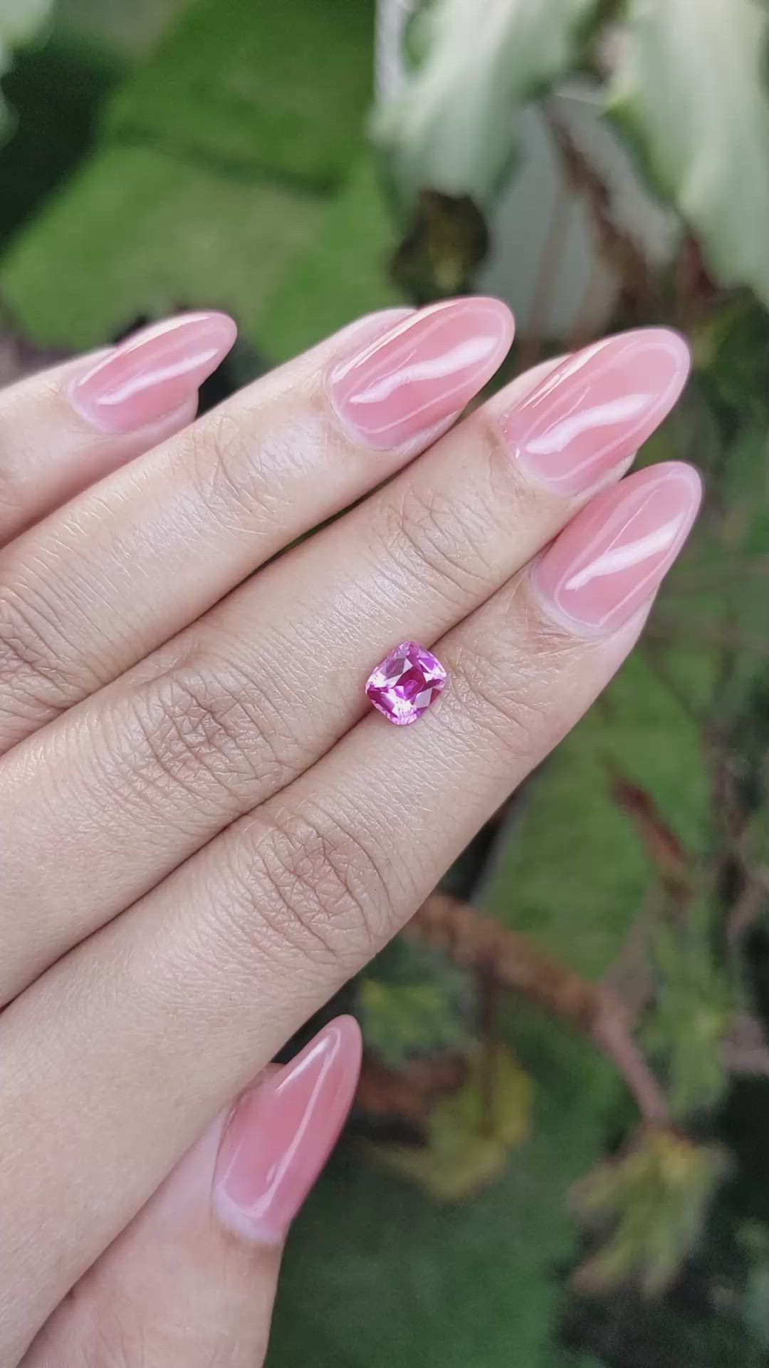 1.20 Ct. Purplish Pink Sapphire from Ceylon (Sri Lanka) Size Video