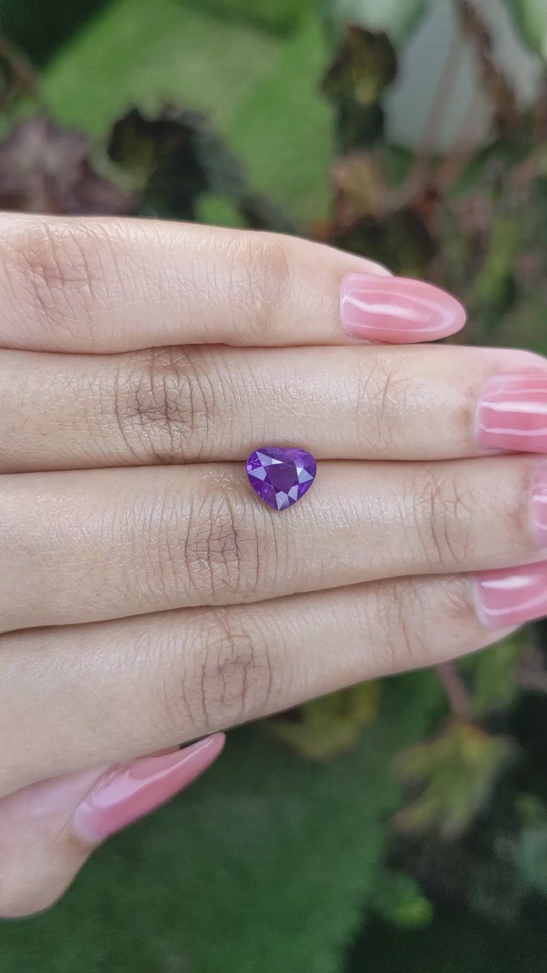 2.17 Ct. Pinkish Purple Sapphire from Ceylon (Sri Lanka) Size Video