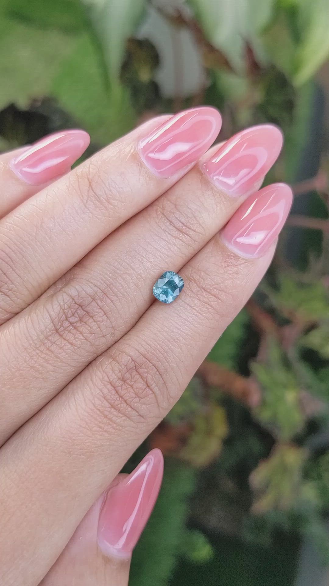 1.05 Ct. Greenish Blue Sapphire from Madagascar Size Video