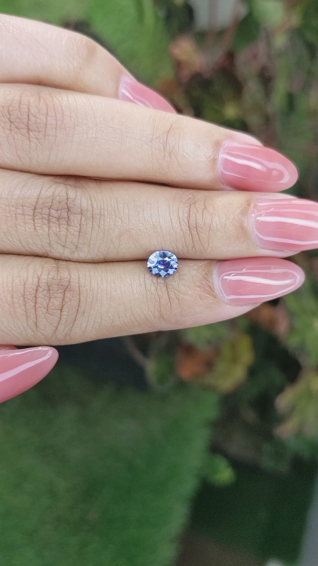 0.68 Ct. Blue Sapphire from Ceylon (Sri Lanka) Size Video