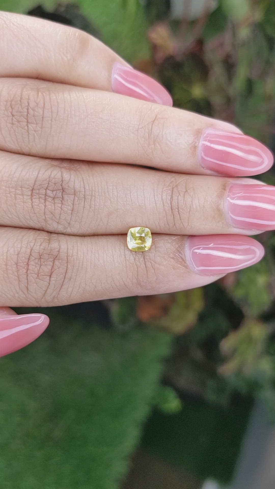 0.74 Ct. Yellow Sapphire from Ceylon (Sri Lanka) Size Video