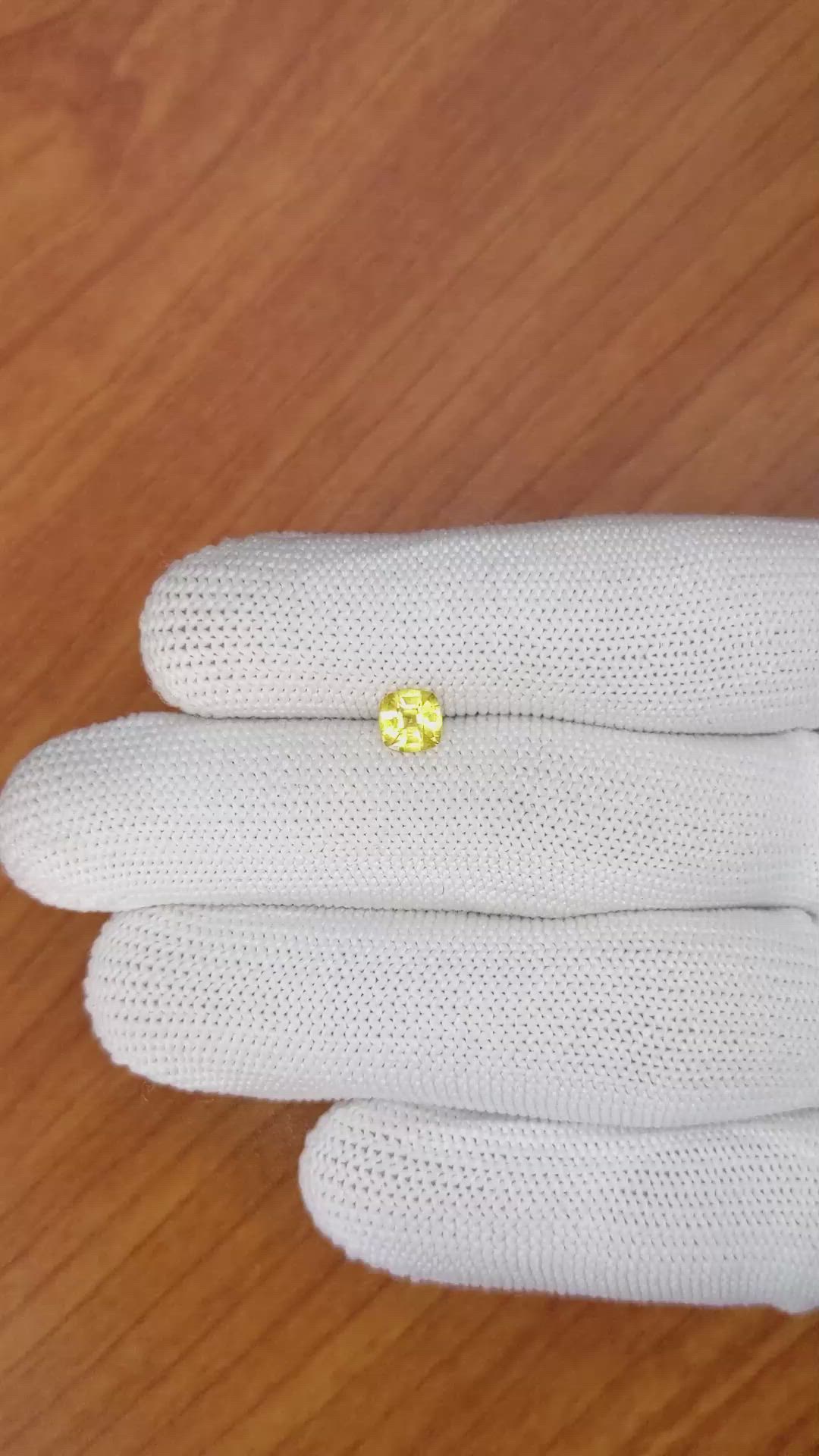 0.74 Ct. Yellow Sapphire from Ceylon (Sri Lanka) Size Video