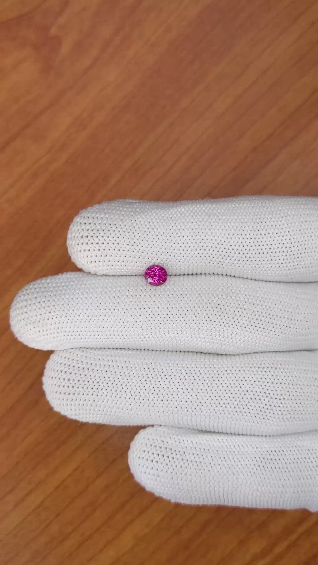 0.52 Ct. Reddish Pink Sapphire from Ceylon (Sri Lanka) Size Video