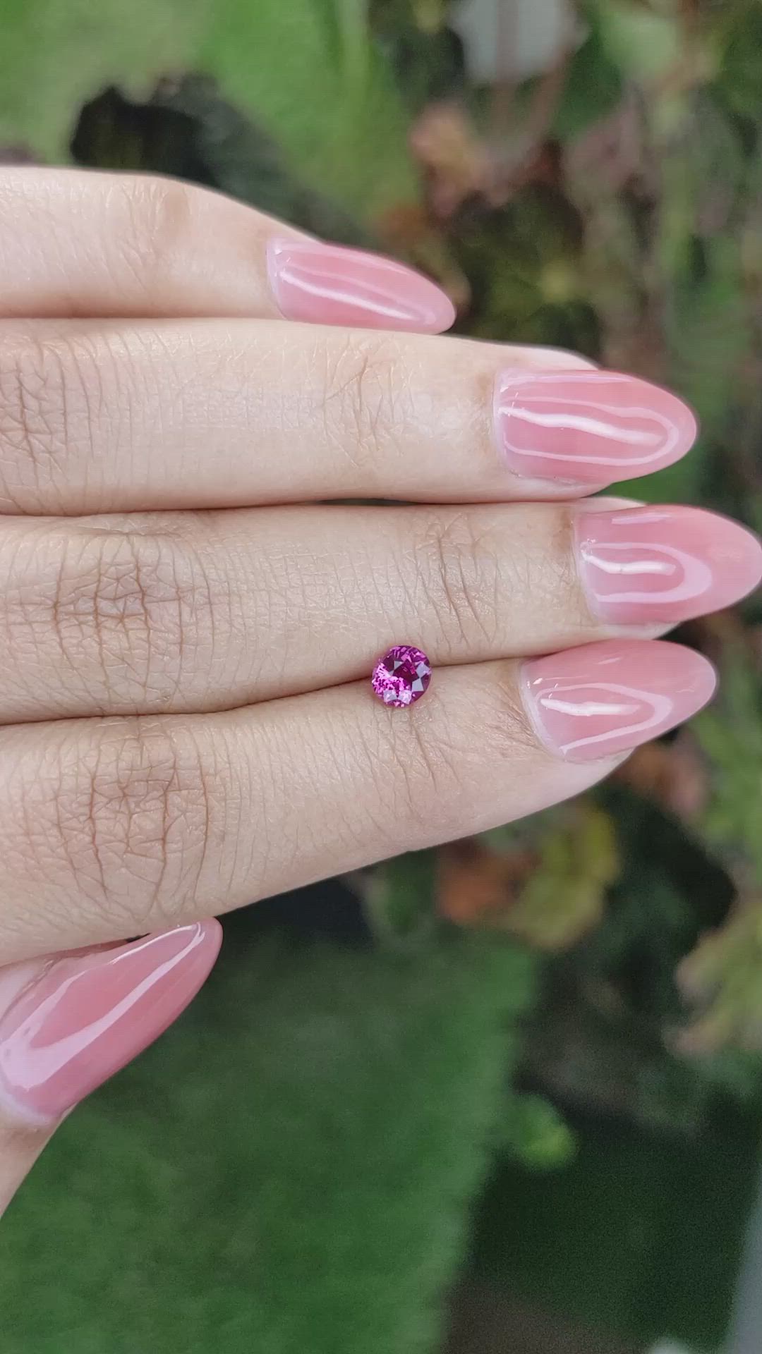 0.52 Ct. Reddish Pink Sapphire from Ceylon (Sri Lanka) Size Video