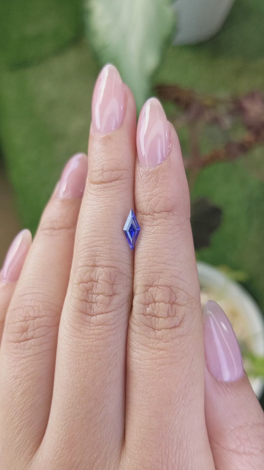 0.70 Ct. Blue Sapphire from Ceylon (Sri Lanka) Size Video