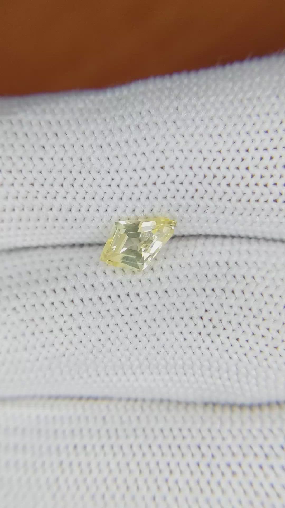 1.08 Ct. Yellow Sapphire from Ceylon (Sri Lanka) Size Video