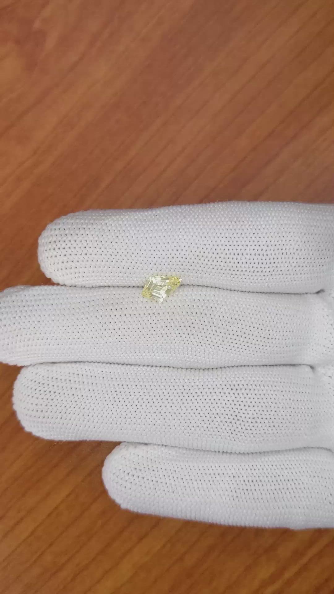 1.08 Ct. Yellow Sapphire from Ceylon (Sri Lanka) Size Video