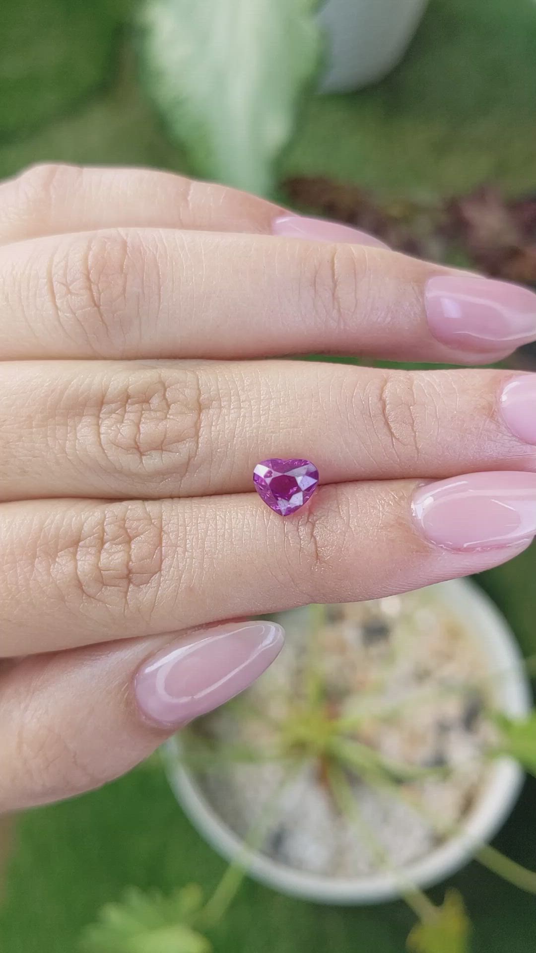 1.76 Ct. Purplish Pink Sapphire from Ceylon (Sri Lanka) Size Video